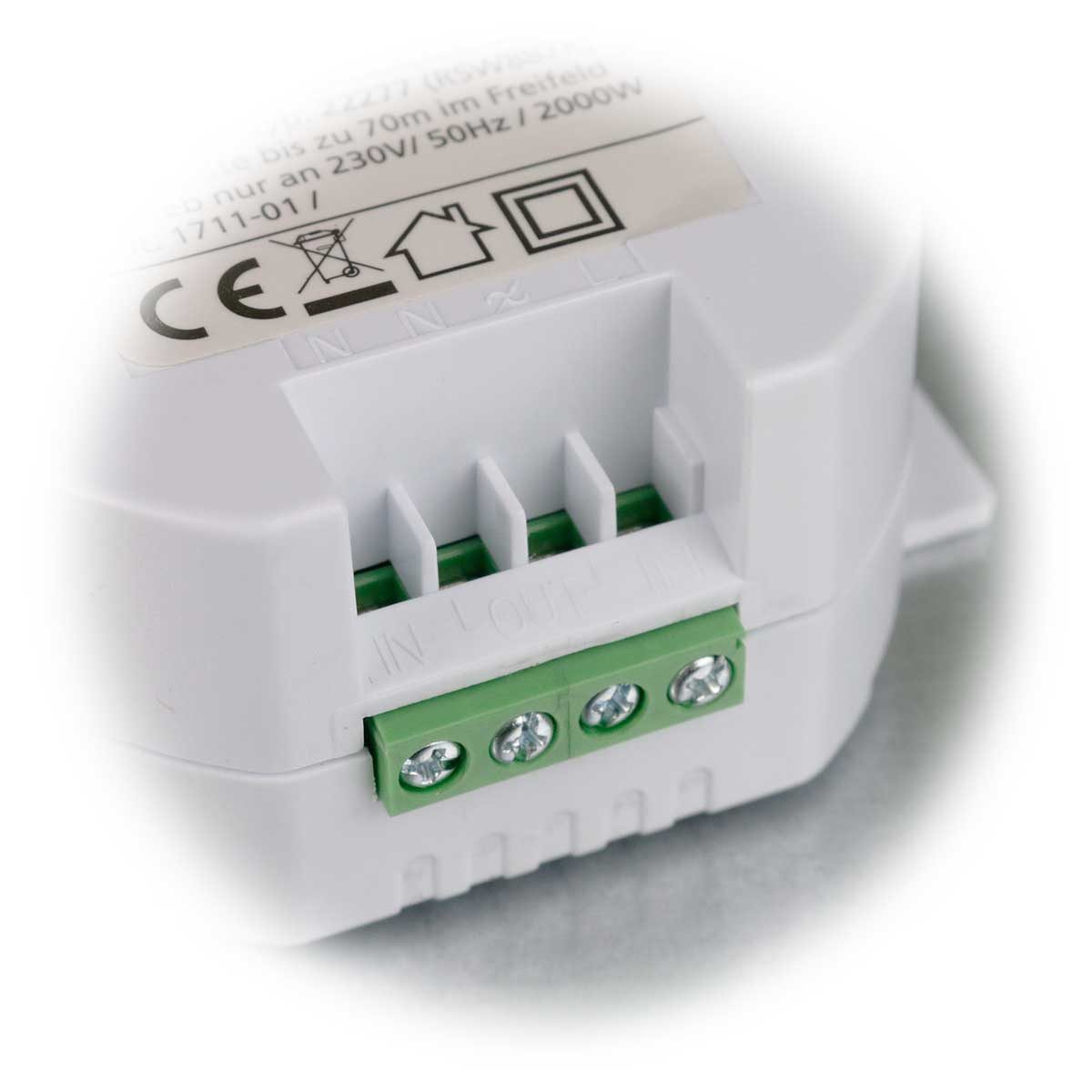 ChiliTec Bewegungsmelder 2er Set Funk-Außen-Bewegungsmelder & Empf. sw IP44