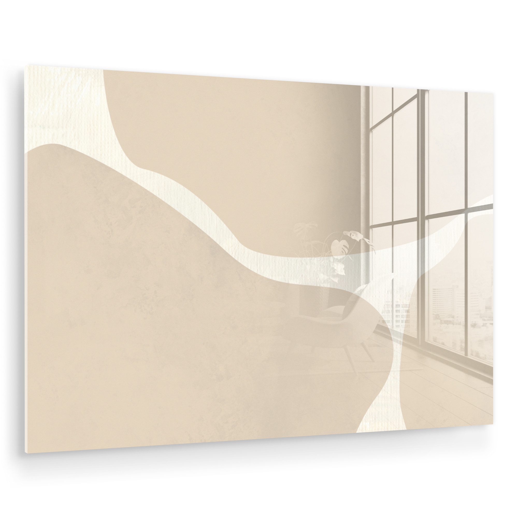 MuchoWow Acrylglasbild Abstrakt - Beige - günstig online kaufen