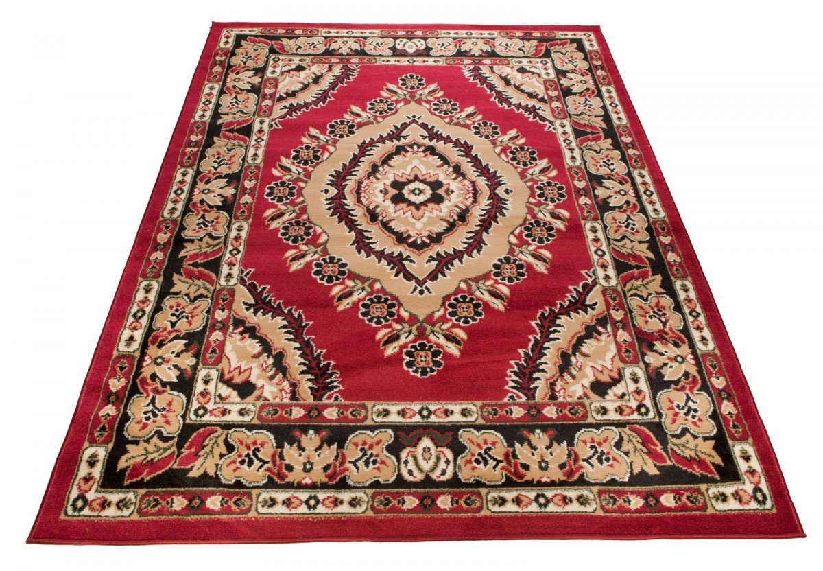Orientteppich 100 Rot, Wohnzimmerteppich Teppich Farbecht, Rot geeignet, 4493A-RED Allergiker Vintage / Pflegeleicht cm, Fußbodenheizung, x 60 Mazovia, Kurzflor Orientalisch