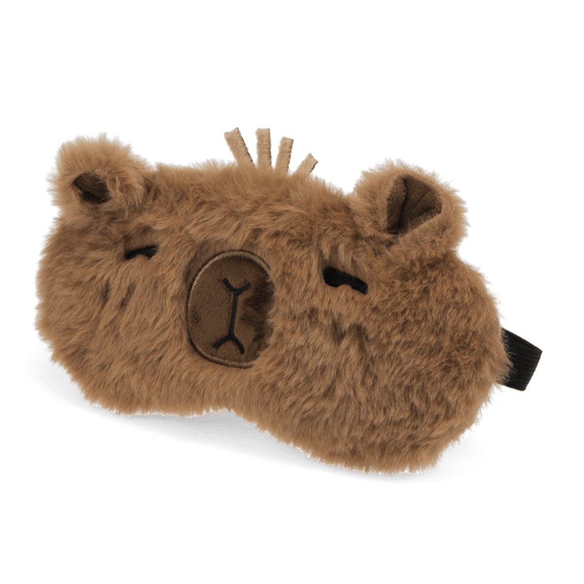 Rex London Schlafmaske Flauschige Augenmaske Capybara Schlafmaske für Kinder, Einzelartikel, 1-tlg., 1 Schlafmaske, flauschige Schlafmaske mit Capybara-Motiv