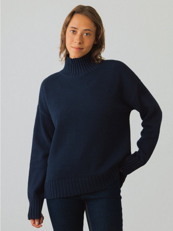 HONEST BASICS Strickpullover Mock-Pullover aus Bio-Baumwolle