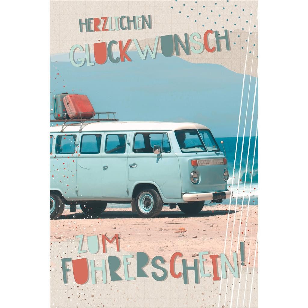 Skorpion Grußkarten Führerschein - Glückwunschkarte im Format 11,5 x 17 cm mit Umschlag