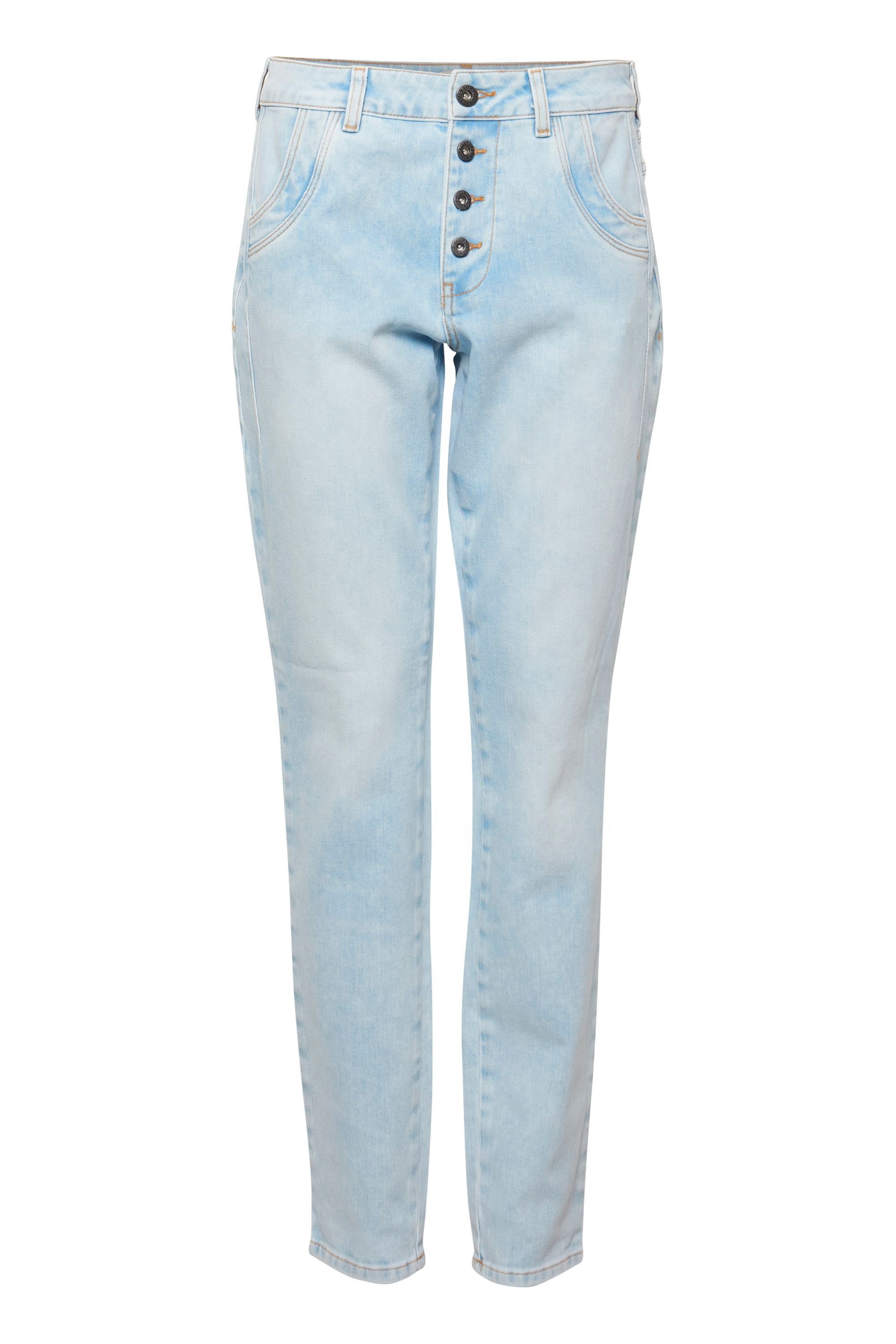 Pulz Jeans 5-Pocket-Jeans PZMELINA (201832) Loose Leg Jeans blue Skinny Bleached denim