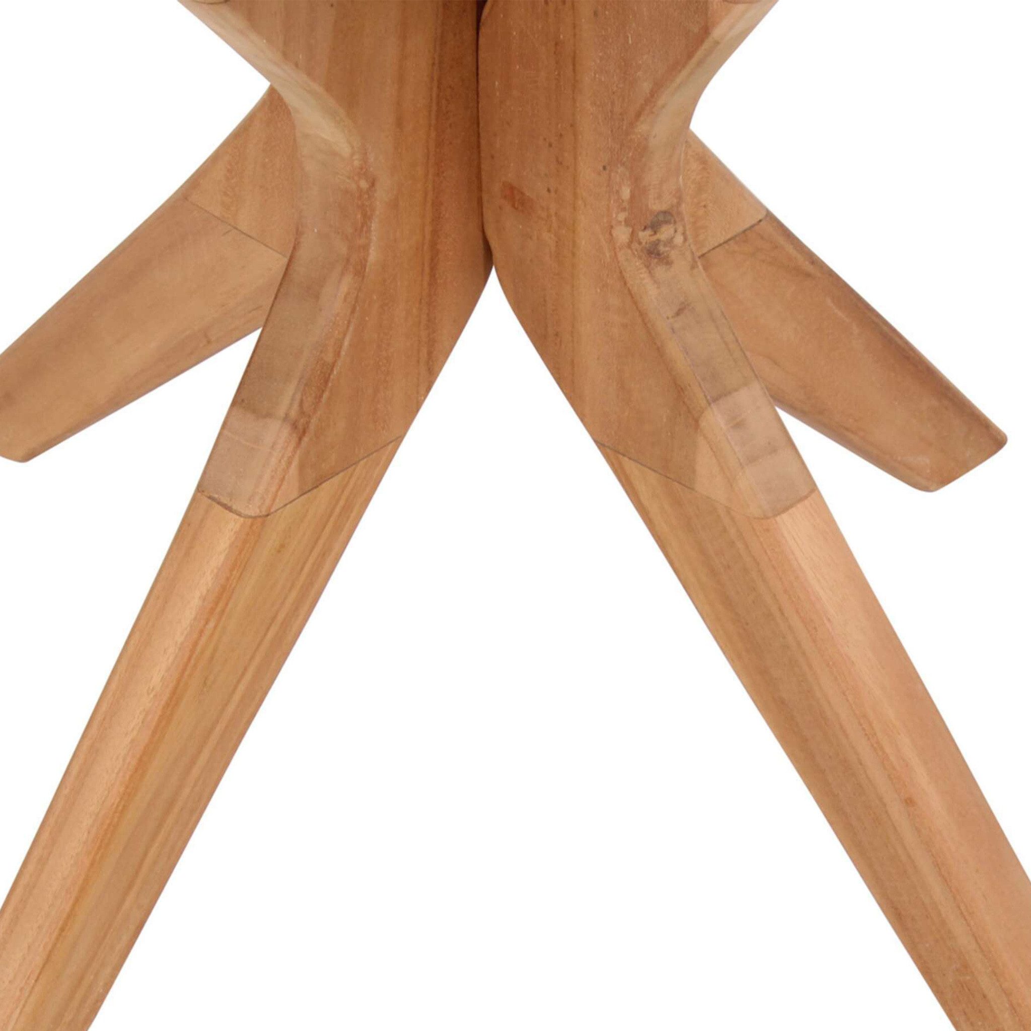 bene living Gartentisch Burton Ø 60 cm - Teakholz, Gartentisch mit runder Tischplatte und stabilem Gestell