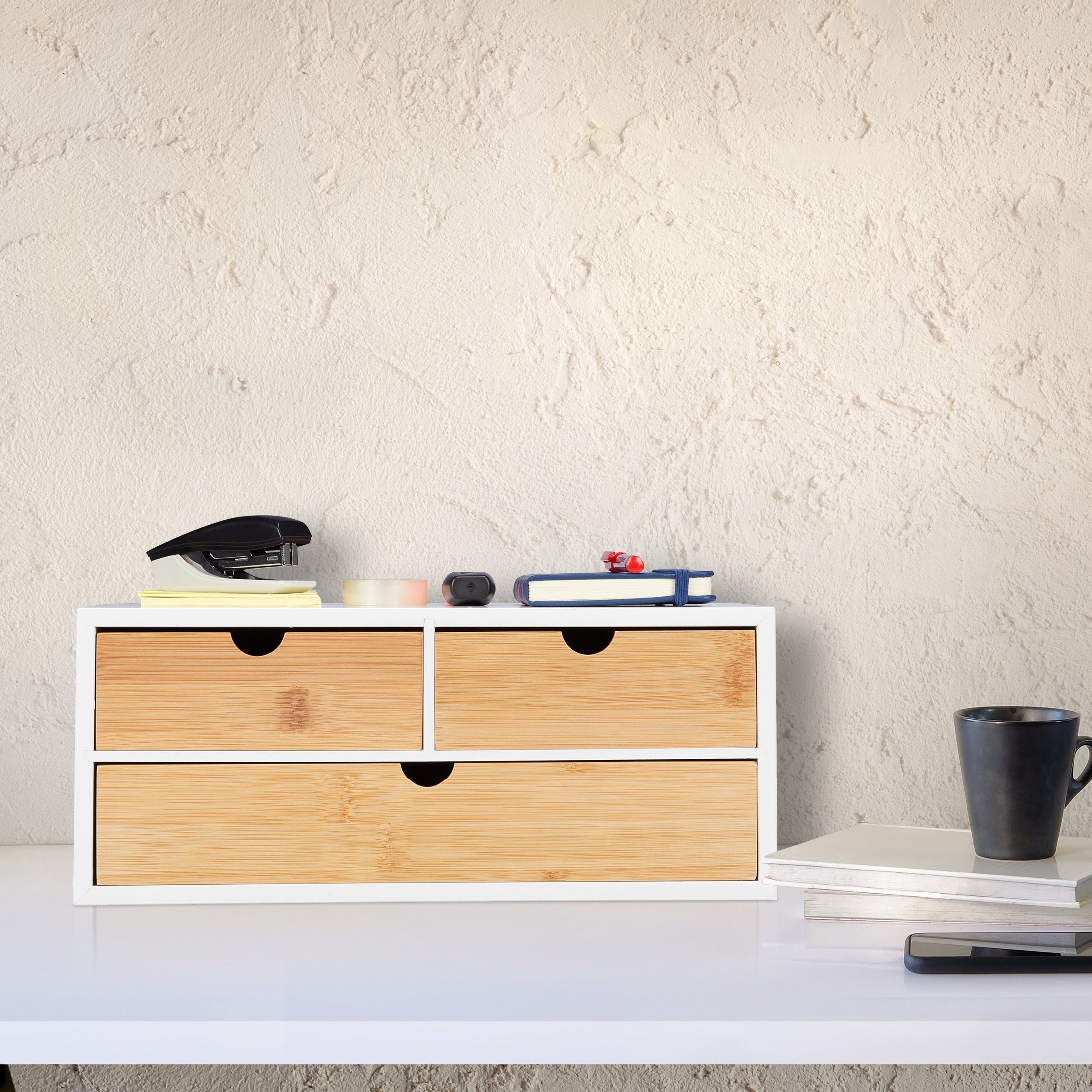 relaxdays Organizer Schreibtisch Organizer 3 Schubladen (1 St)