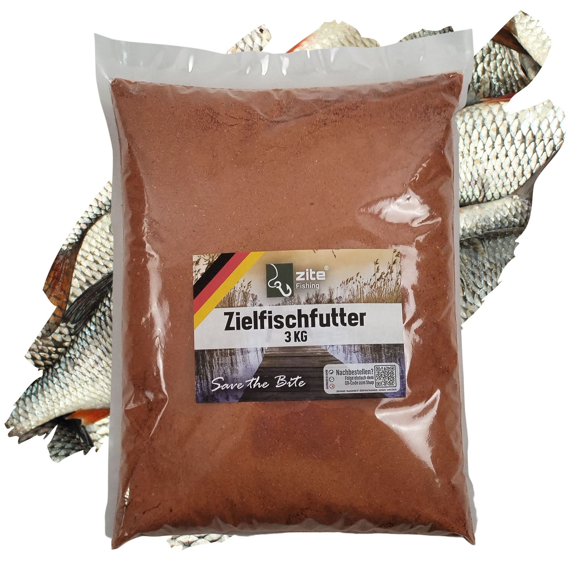 Zite Fischlockstoff Zielfischfutter Fertigmixe - 3 kg Hochattraktives Grundfutter Angeln Rotauge
