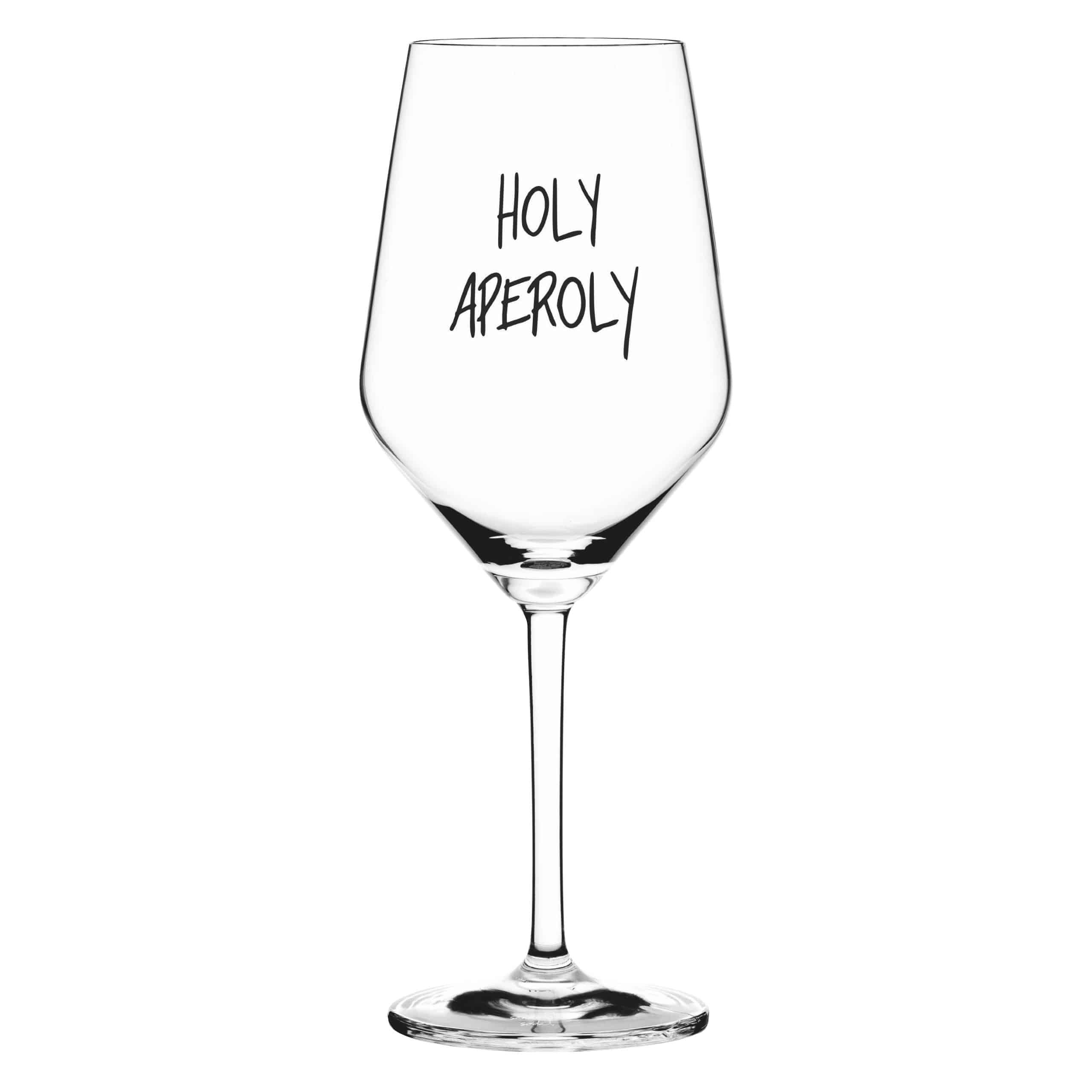 Ritzenhoff Weißweinglas Sand & Soda 9500016 mit trendigem Spruch Holy, Kristallglas