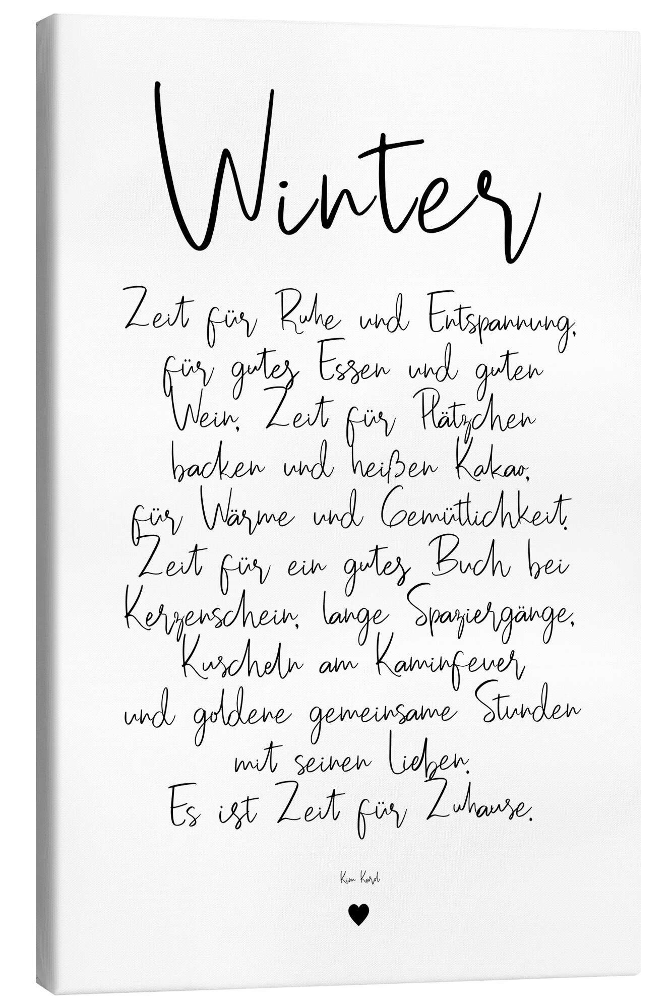 Posterlounge Wandbild Winter - ein Gedicht, Ohkimiko, erhältlich als Poster, Leinwandbild, Wandsticker oder Acrylglasbild