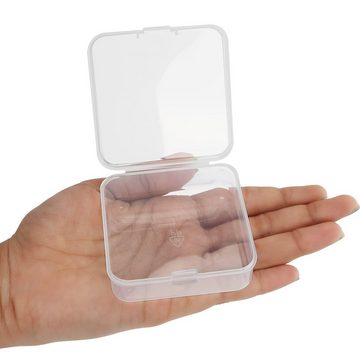 Belle Vous Aufbewahrungsbox Klare Behälter - B6,3 x L6,3 x H1,6 cm, Transparente Aufbewahrungsboxen - B6,3 x L6,3 x H1,6 cm