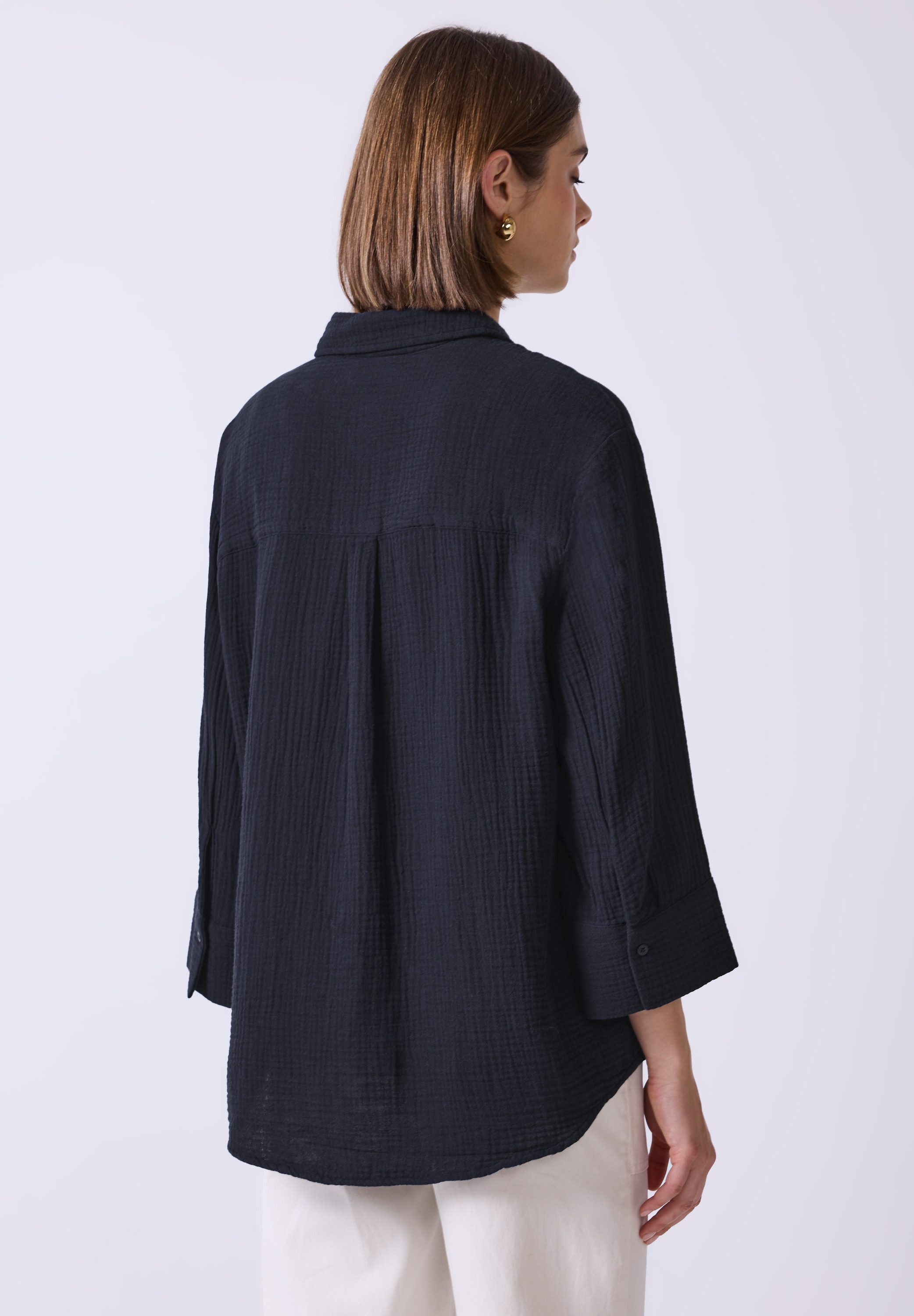 STREET ONE STUDIO Hemdbluse aus reiner Baumwolle günstig online kaufen