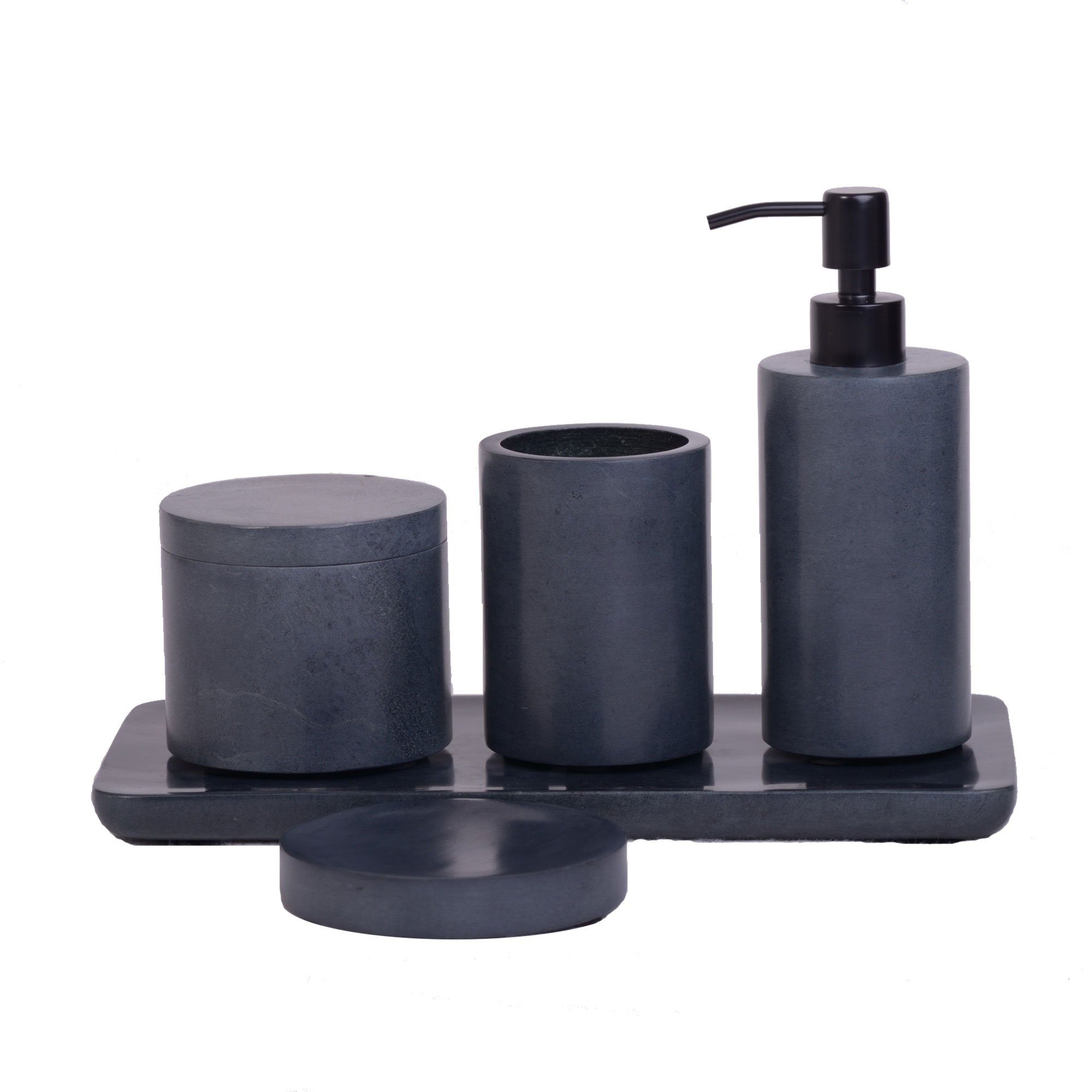 houseproud Badaccessoire-Set Circle 5-teiliges Set aus Steatitstein, Badset günstig online kaufen