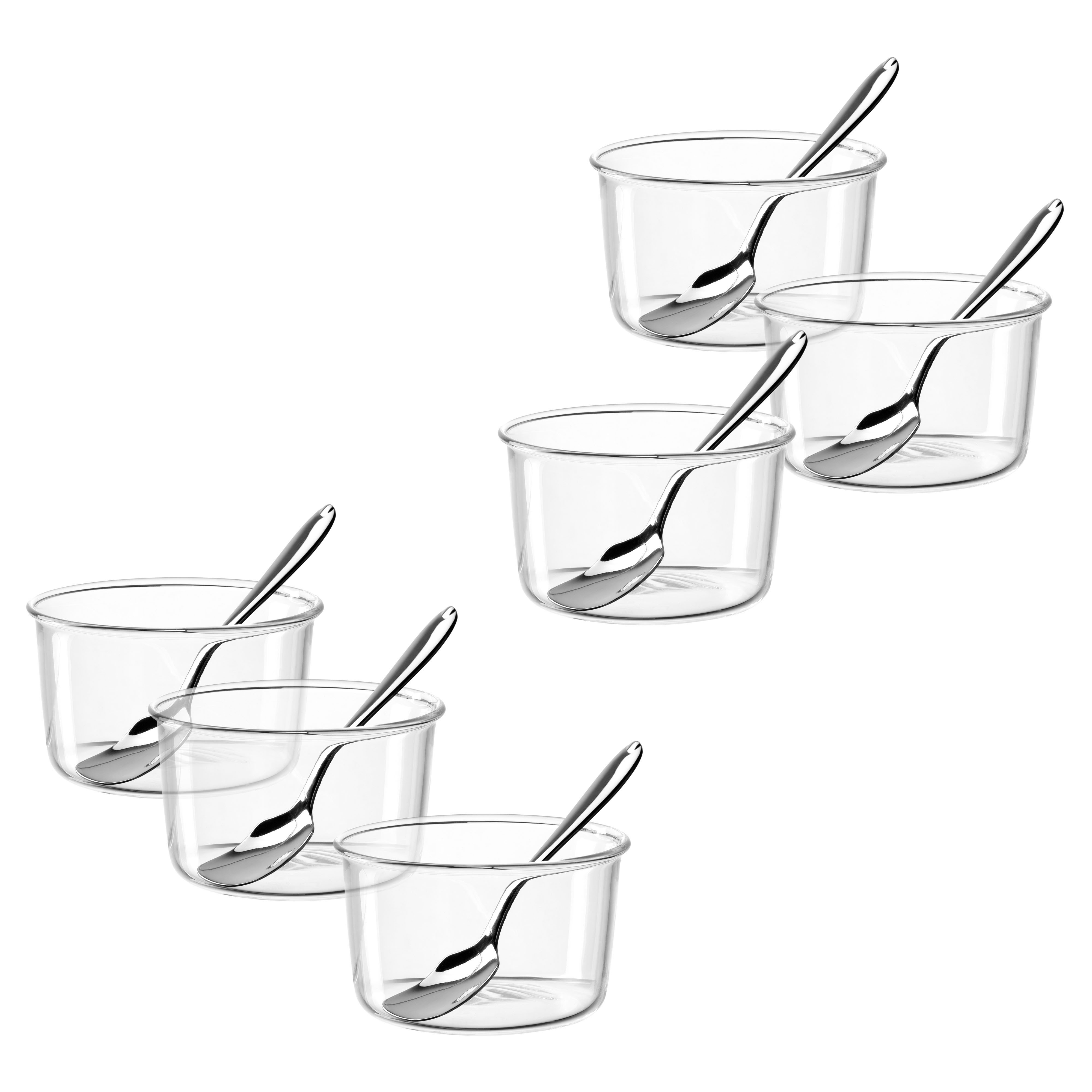 Schale VETRO, Ø 9 cm, 6 Schalen + 6 Eislöffel