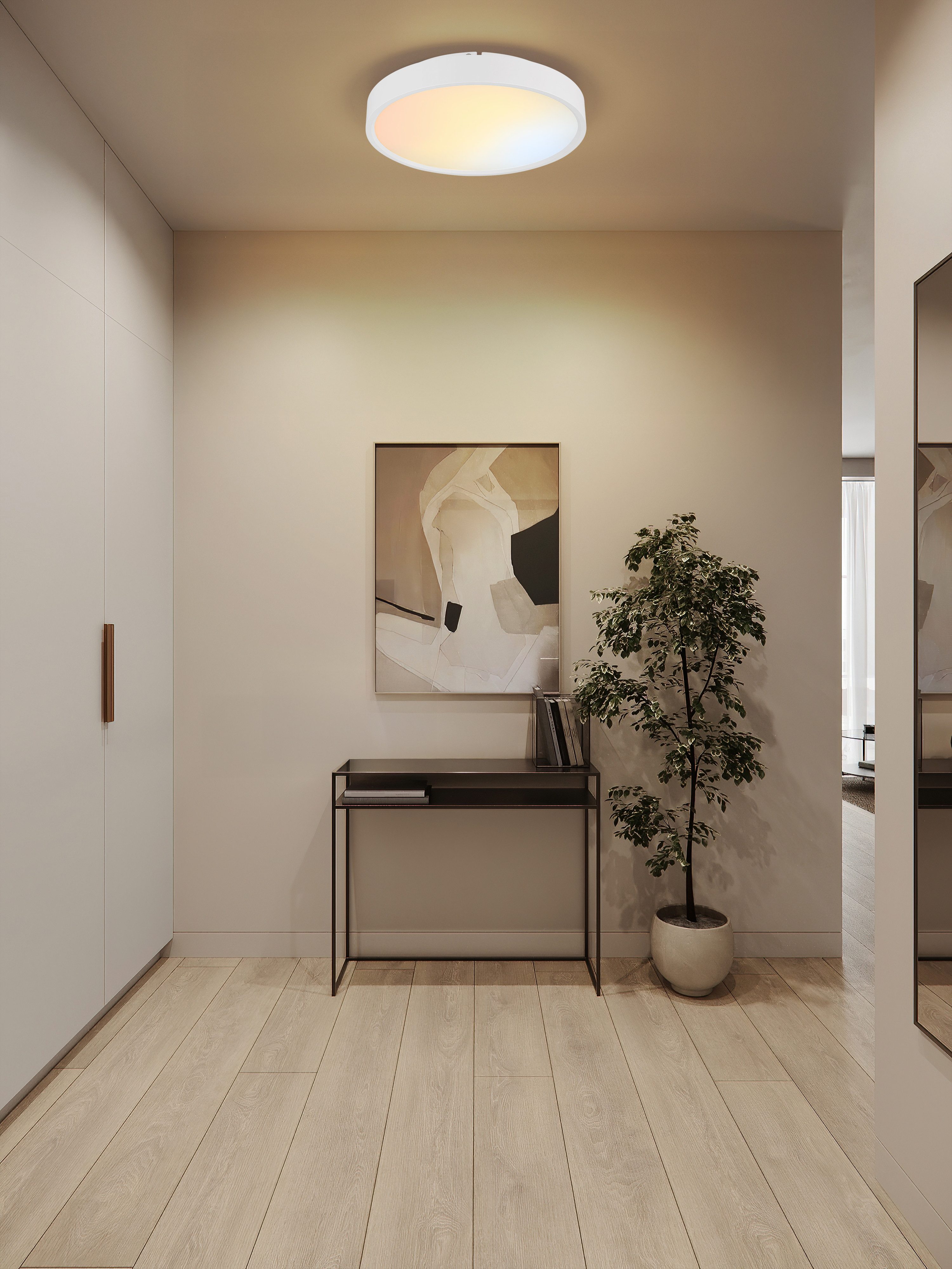 GLOBO LIGHTING Deckenleuchte JESS, LED fest integriert, Smarte Deckenleuchte, dimmbar, App-Steuerung, vielseitig