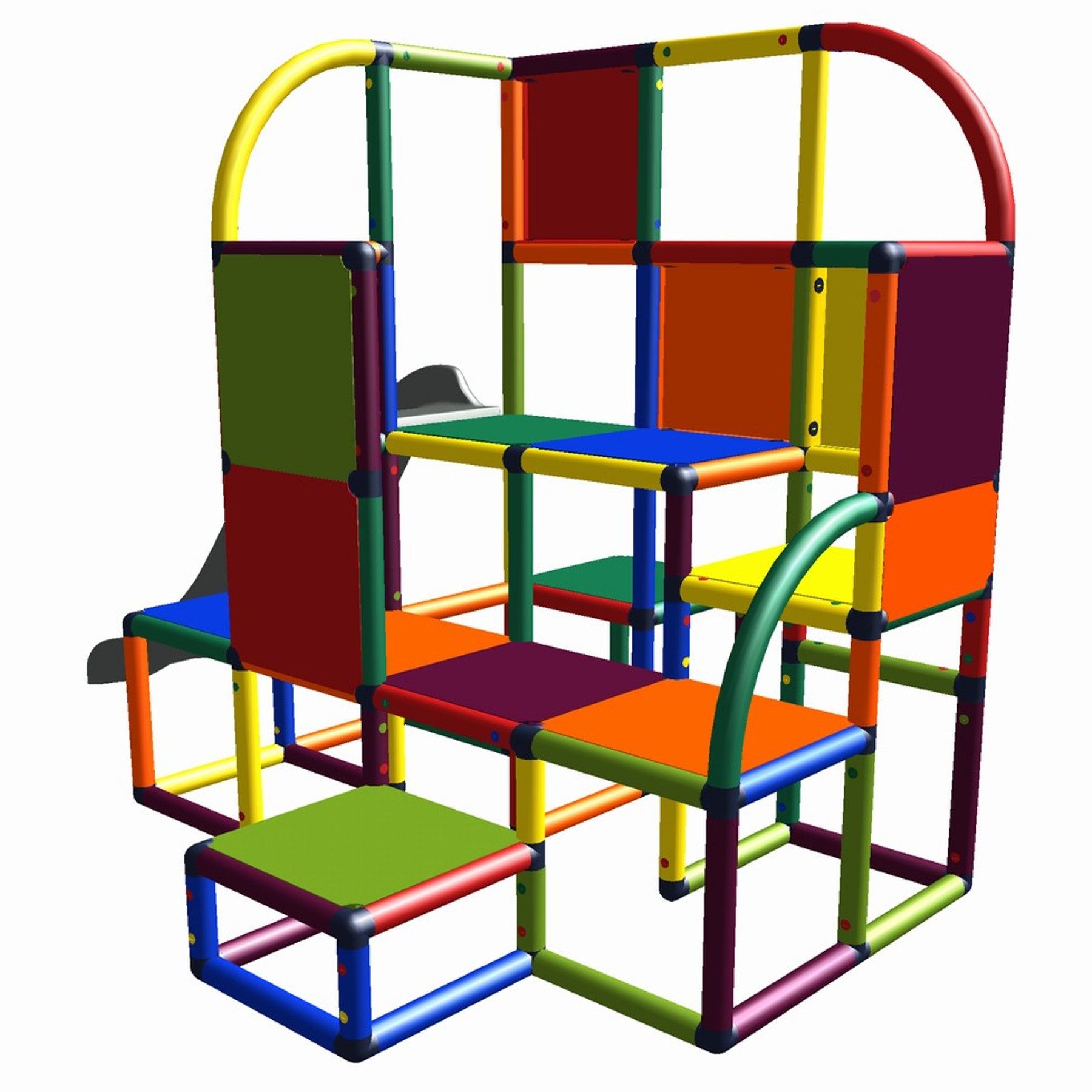 move and stic Kletterturm Helge mit Rutsche Konstruktions-Spielset, In- und Outdoor