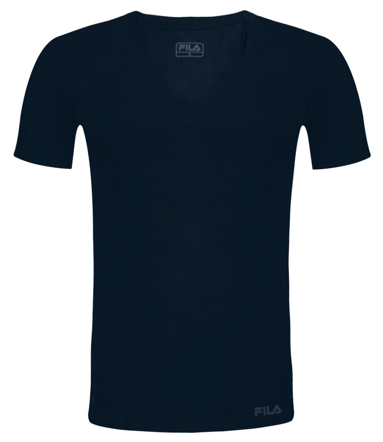 Fila Baumwolljersey weichem navy T-Shirt 321 V-Neck aus