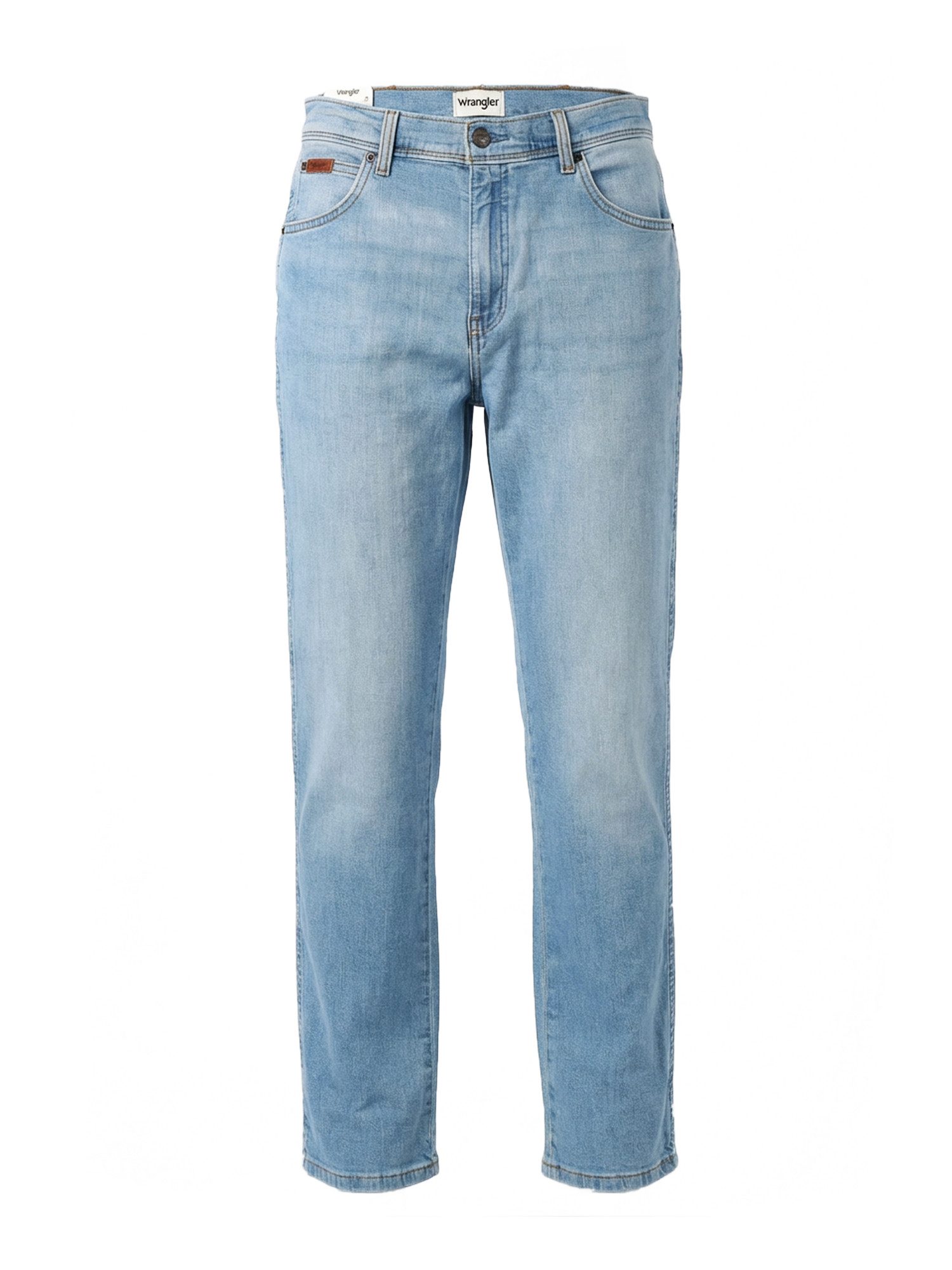 Wrangler Straight-Jeans Regular Fit, Leicht & Supersoft - TEXAS 821 SLATE SHADE gerade Beinform, mittlere Leibhöhe