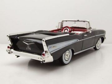 Motormax Modellauto Chevrolet Bel Air Convertible 1957 schwarz James Bond 007 Dr. No Model, Maßstab 1:18