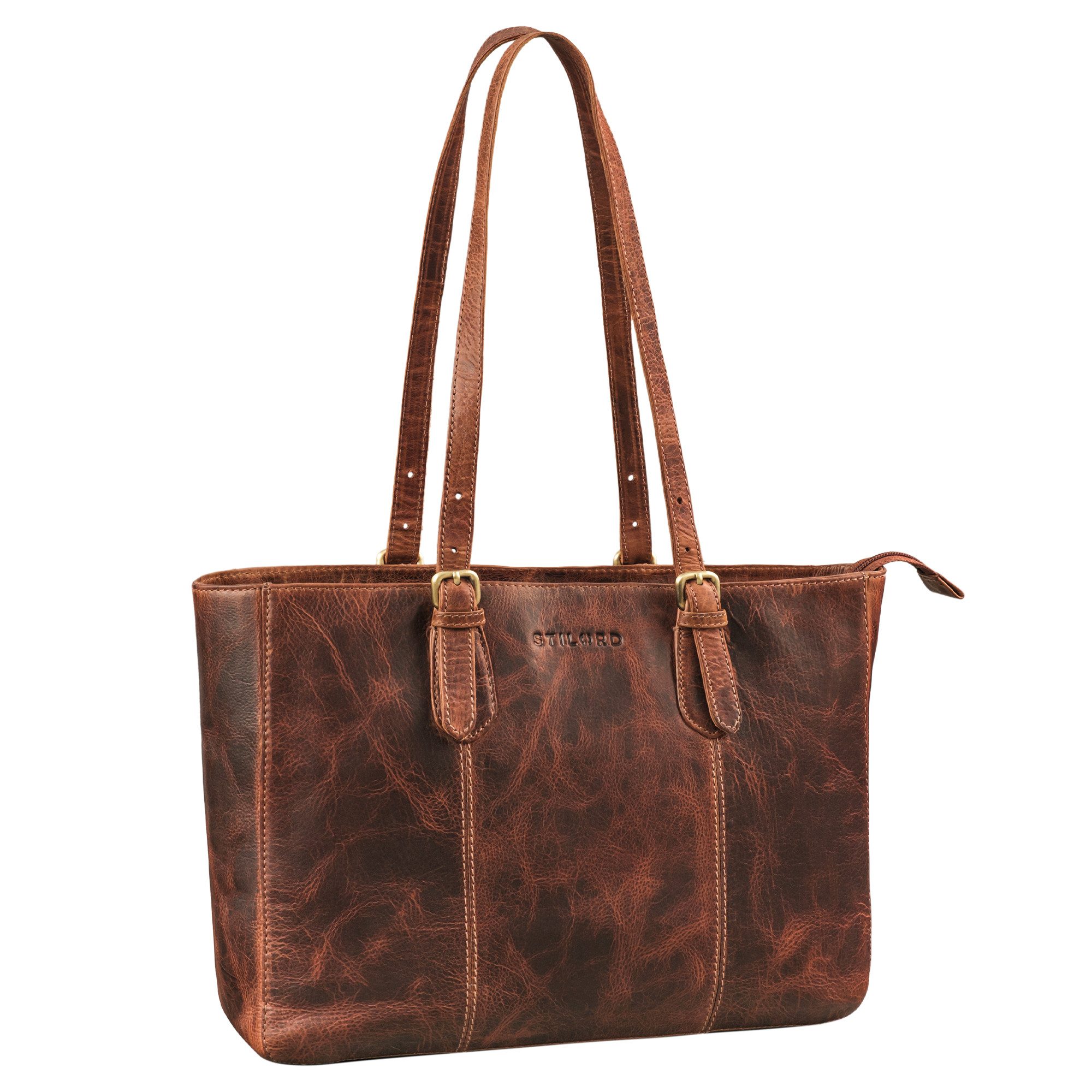 STILORD Handtasche "Rosalind" Damen Leder Handtasche Mittelgroß
