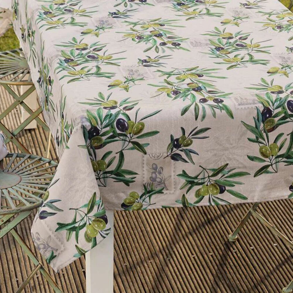 Home-trends24.de Gartentischdecke Outdoor Tischdecke Beige Baumwolle günstig online kaufen