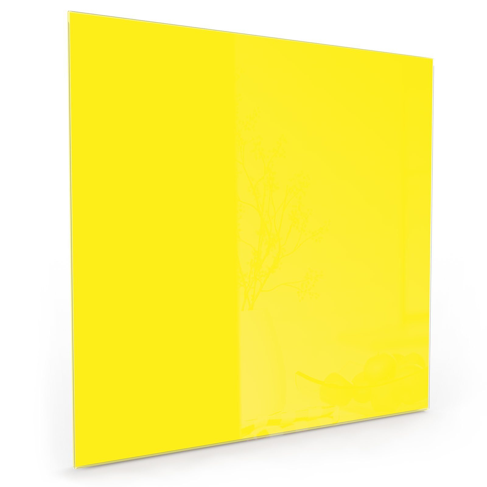 Küchenrückwand Hintergrund Gelber I Primedeco Spritzschutz Glas