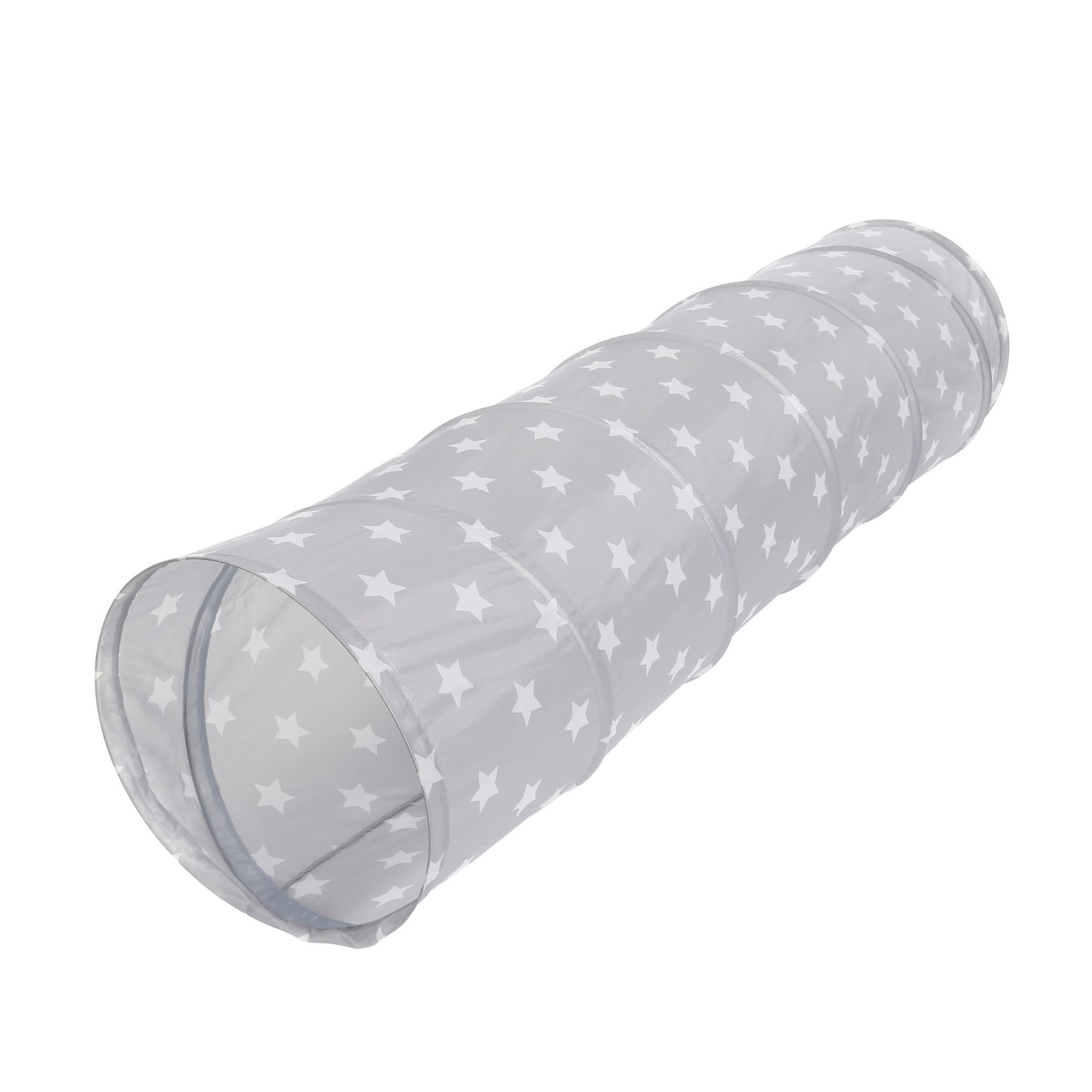 Knorrtoys® Spieltunnel Sterne Spieltunnel Kinder Krabbeltunnel Grau Indoor Outdoor 180 cm