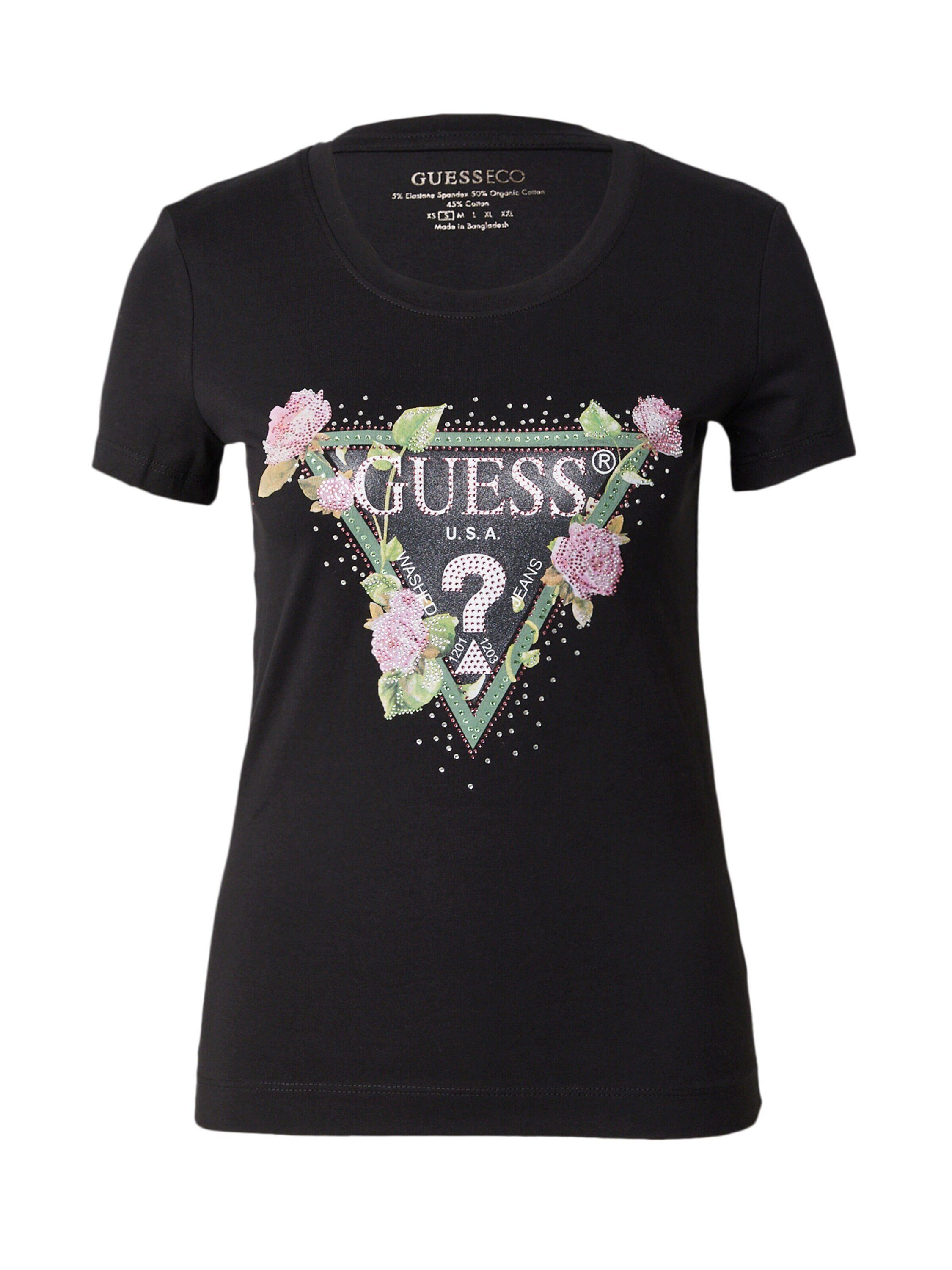 Guess T-Shirt (1-tlg) Ziersteine