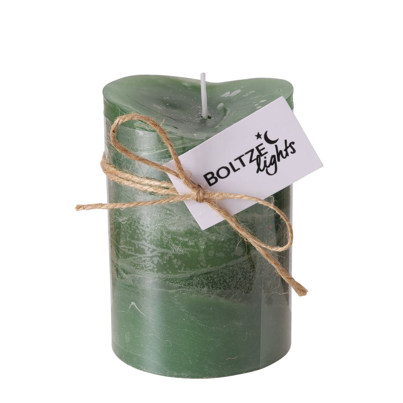 BOLTZE Stumpenkerze Stumpenkerze, 1 Stück, Hell- oder Dunkelgrün, Ø 7 cm, 1 günstig online kaufen