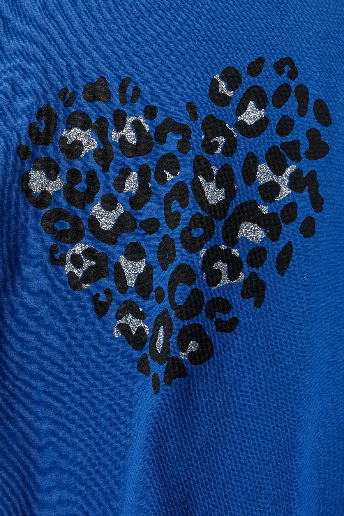 Langarmshirt Langarm-T-Shirt mit (3y-14y) Grafikprint Königsblau MINOTI