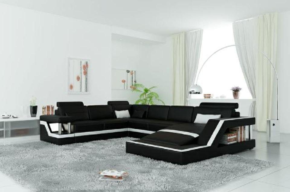 JVmoebel Modernes Ecksofa, NEU Designer Couch Big Patentiert Ledersofa Wohnlandschaft