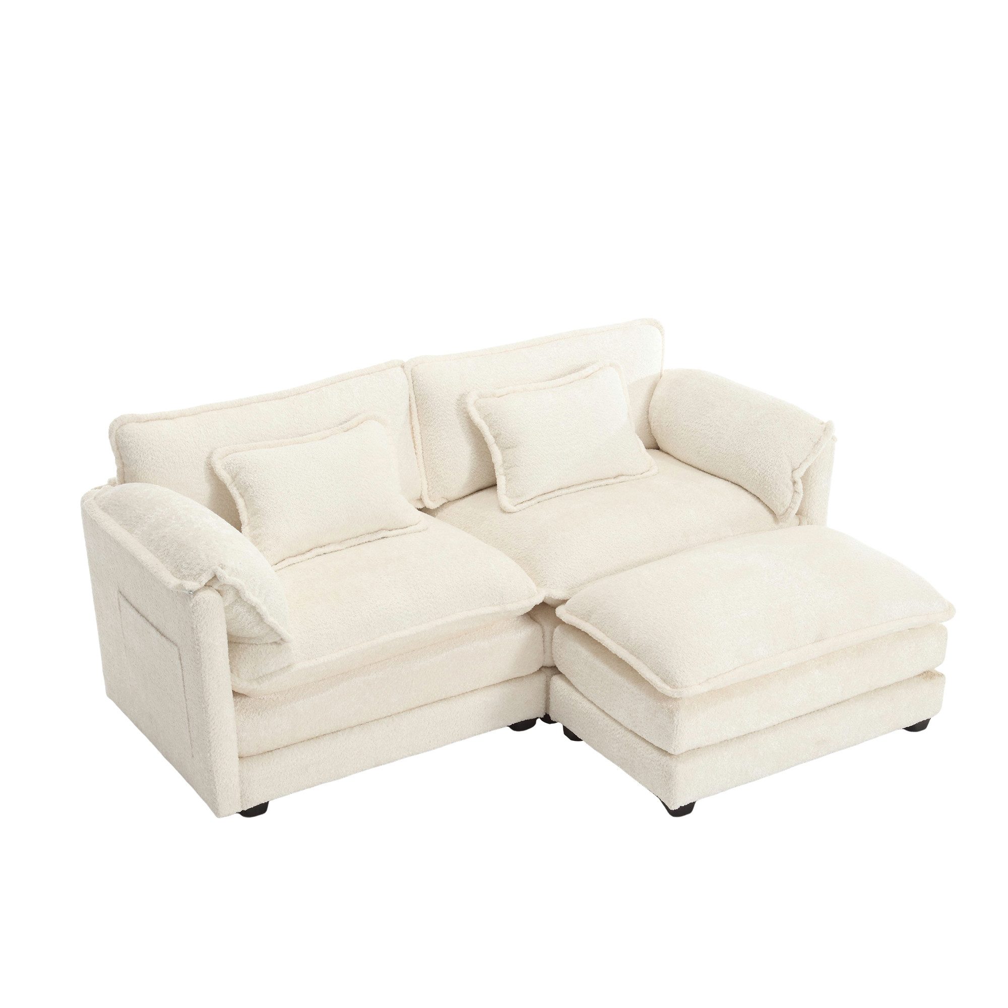 KLAM HOME Sofa Loungesofa Modernes 2-Sitzer-Sofa günstig online kaufen