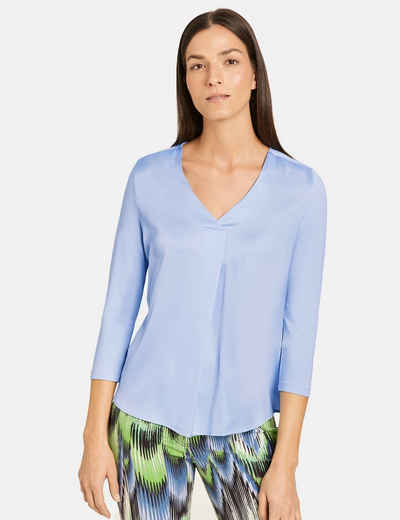 GERRY WEBER 3/4-Arm-Shirt Blusenshirt mit 3/4 Arm und Material-Patch