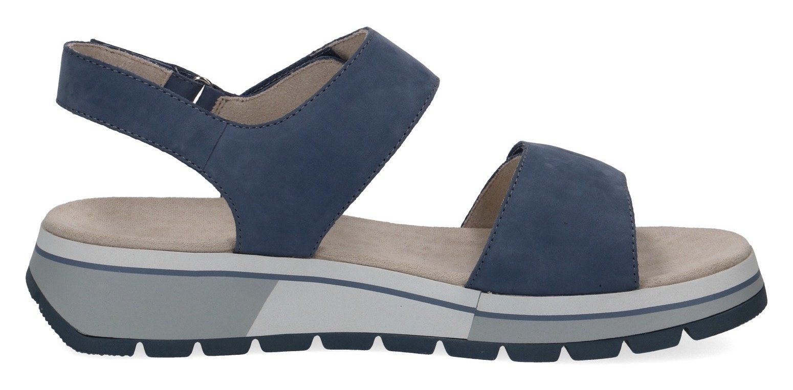 Sandale profilierter Laufsohle mit Caprice jeansblau
