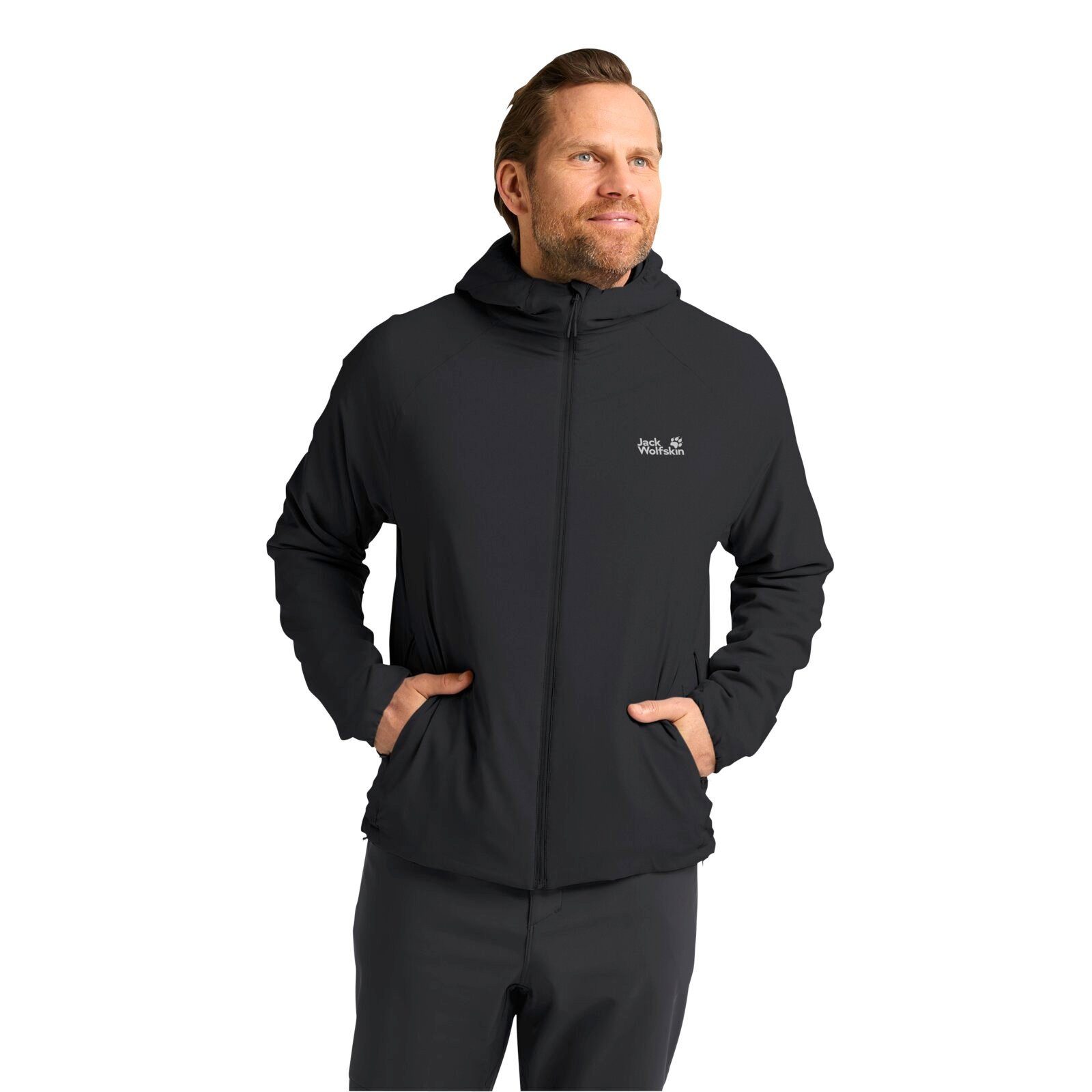 Funktionsjacke Wanderjacke Prelight Insulated (winddicht, warm) schwarz Herren