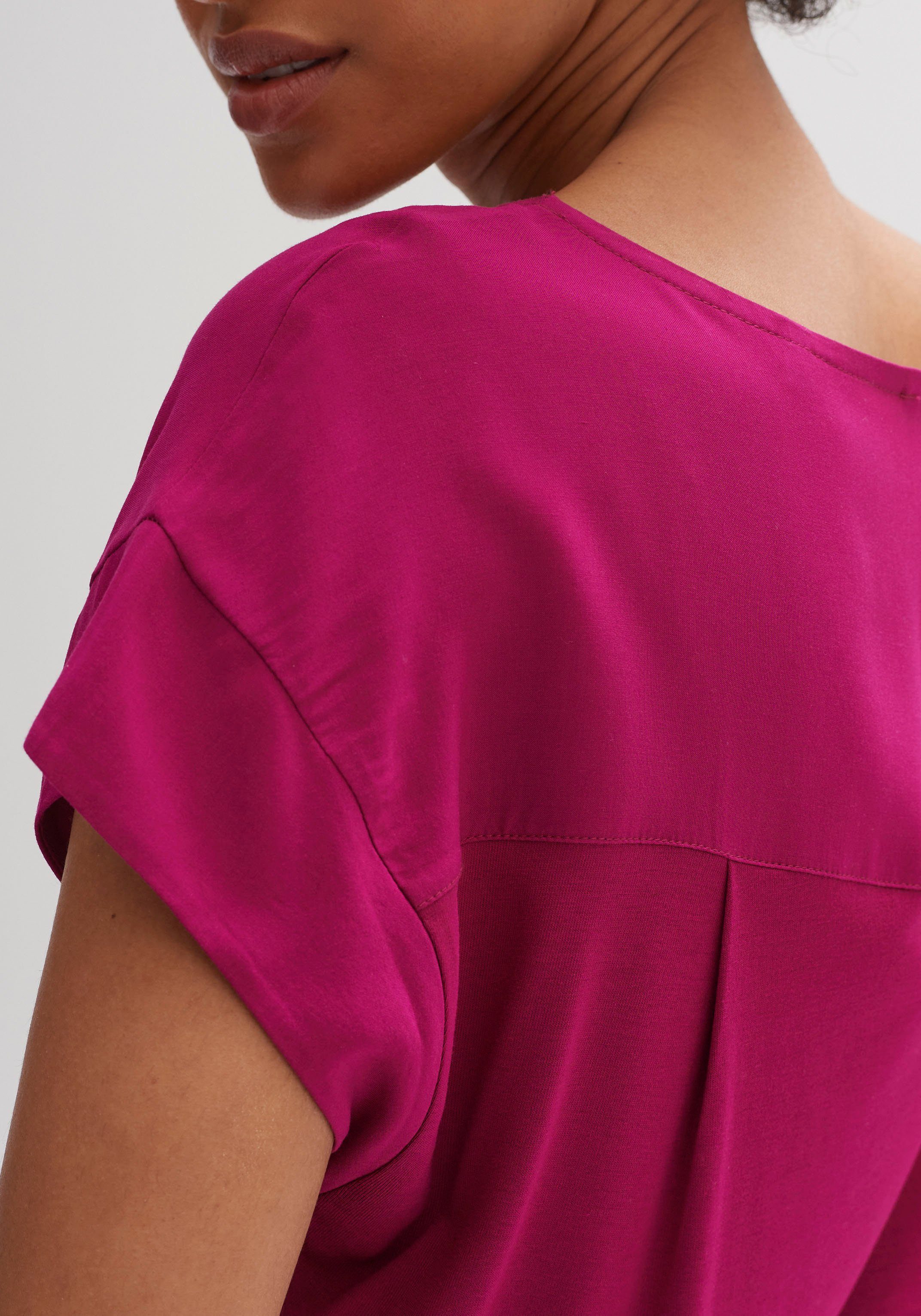 OPUS Blusenshirt Skita im berry edlen Material-Mix bright