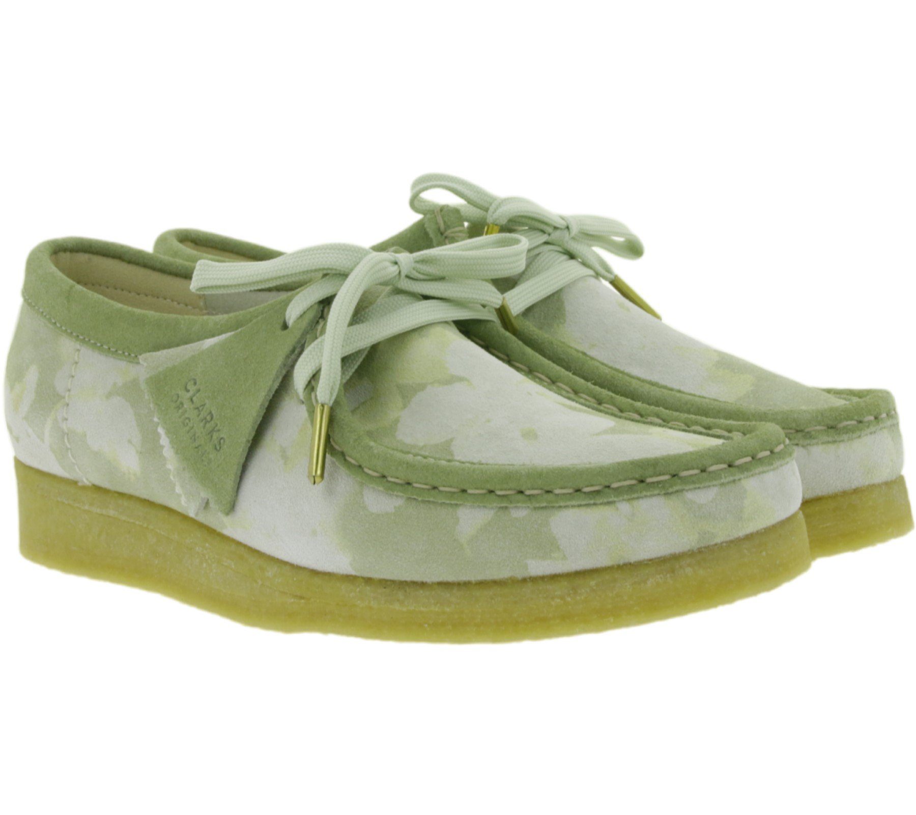 Clarks Clarks Originals Damen Schnürschuhe mit Muster Echtleder-Bootsschuhe Halbschuhe Grün Schnürschuh