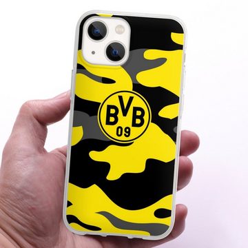 DeinDesign Handyhülle BVB Borussia Dortmund Fanartikel BVB Camo, Apple iPhone 13 Mini Silikon Hülle Bumper Case Handy Schutzhülle