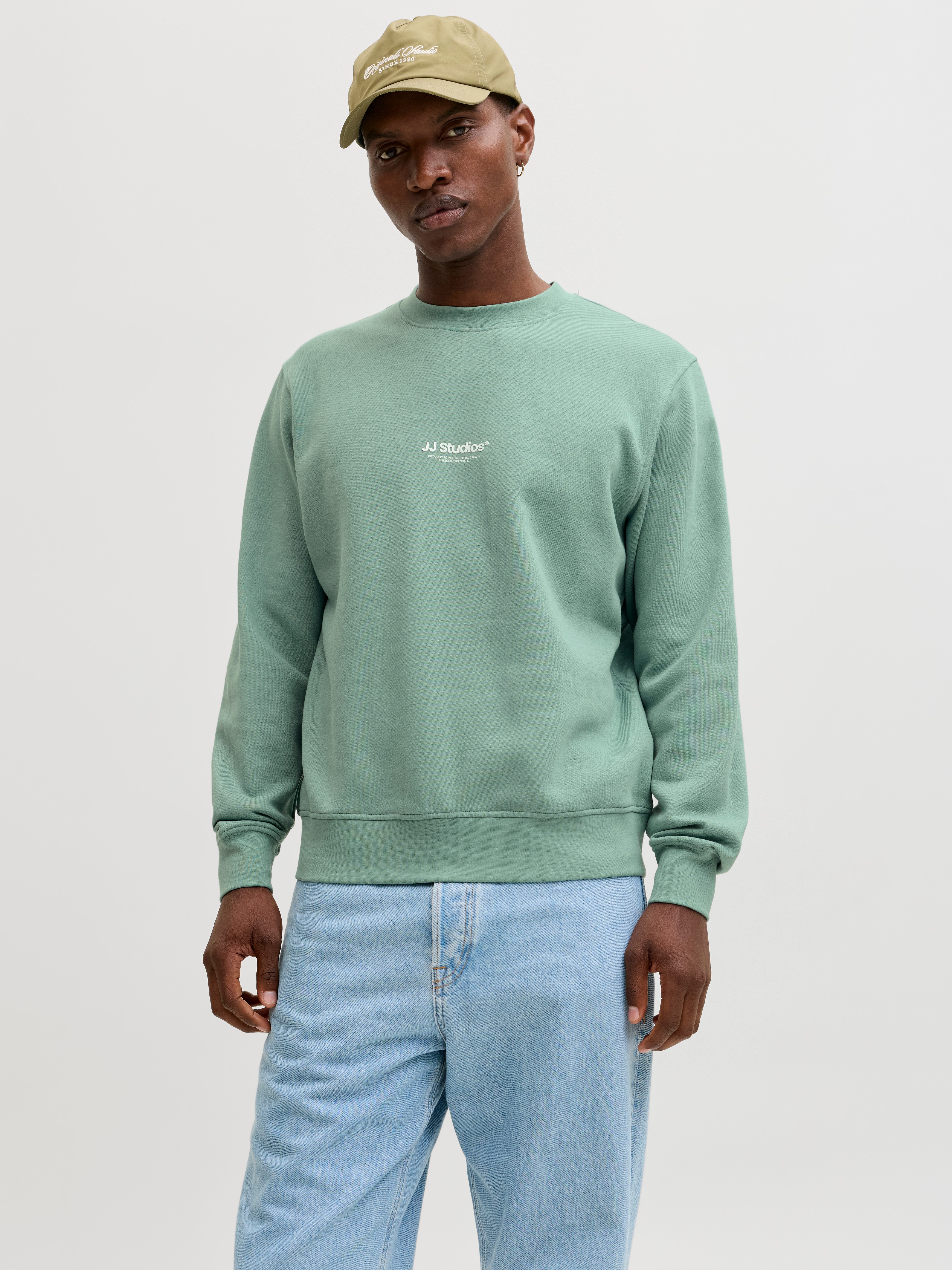 Jack & Jones Sweatshirt JJESOHO SWEAT CREW NECK NOOS Baumwollmischung, relaxed fit