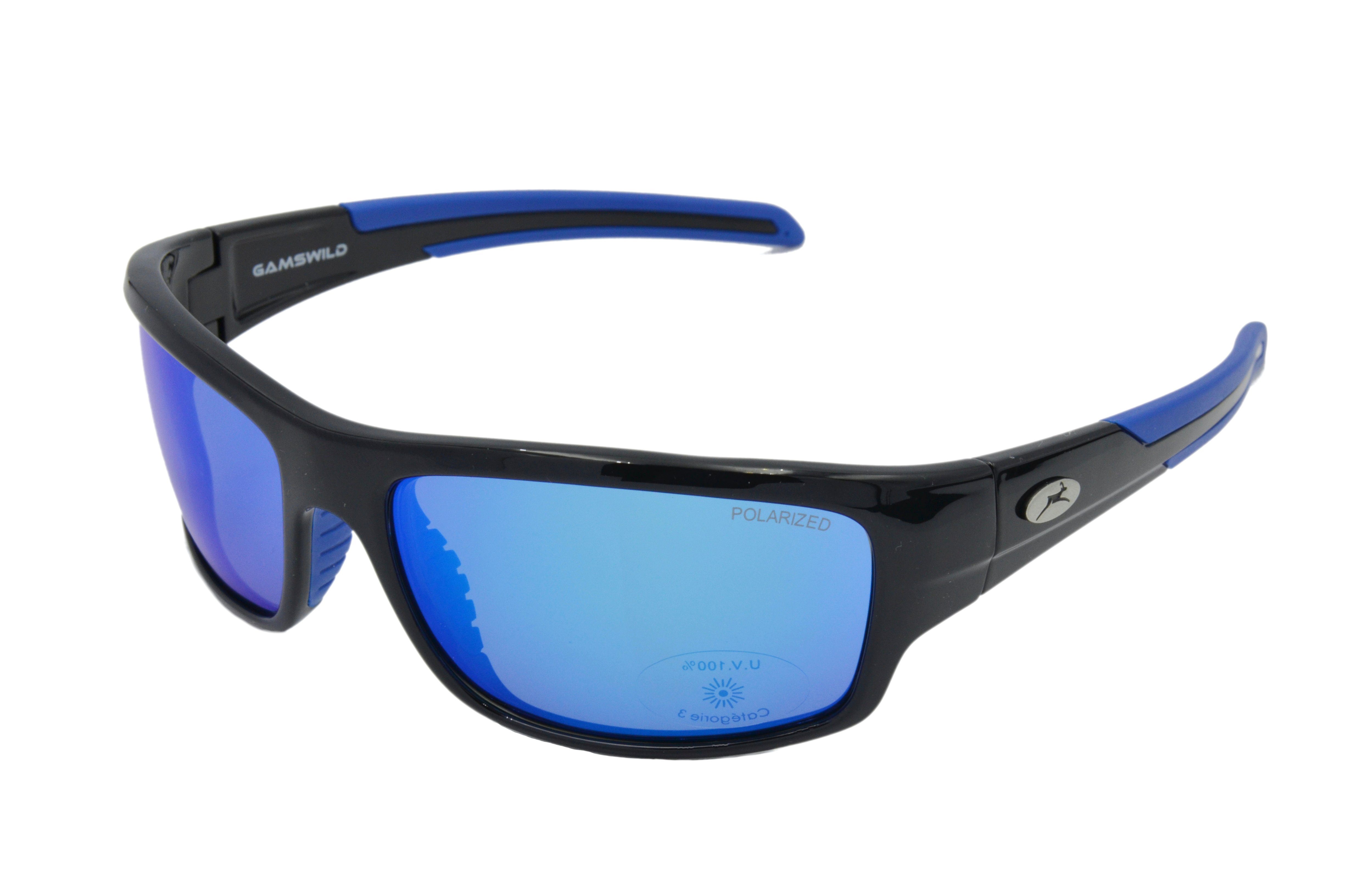 Gamswild Sportbrille WS6034 Sportbrille Sonnenbrille Fahrradbrille Skibrille  Damen Herren, polarisierte Gläser, grün-türkis, blau, grau, schwarz, braun