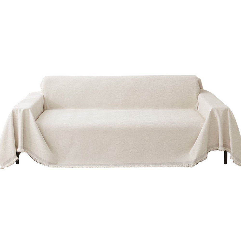 Sofahusse Sofa Überwurfdecke Chenille Einfarbig Sofaüberwürfe, FELIXLEO