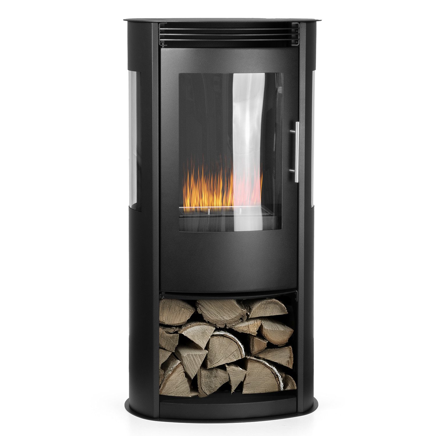 Moritz Dekokamin Ethanol-Kamin 98,5 cm hoch in Schwarz mit Sichtfenstern, E günstig online kaufen