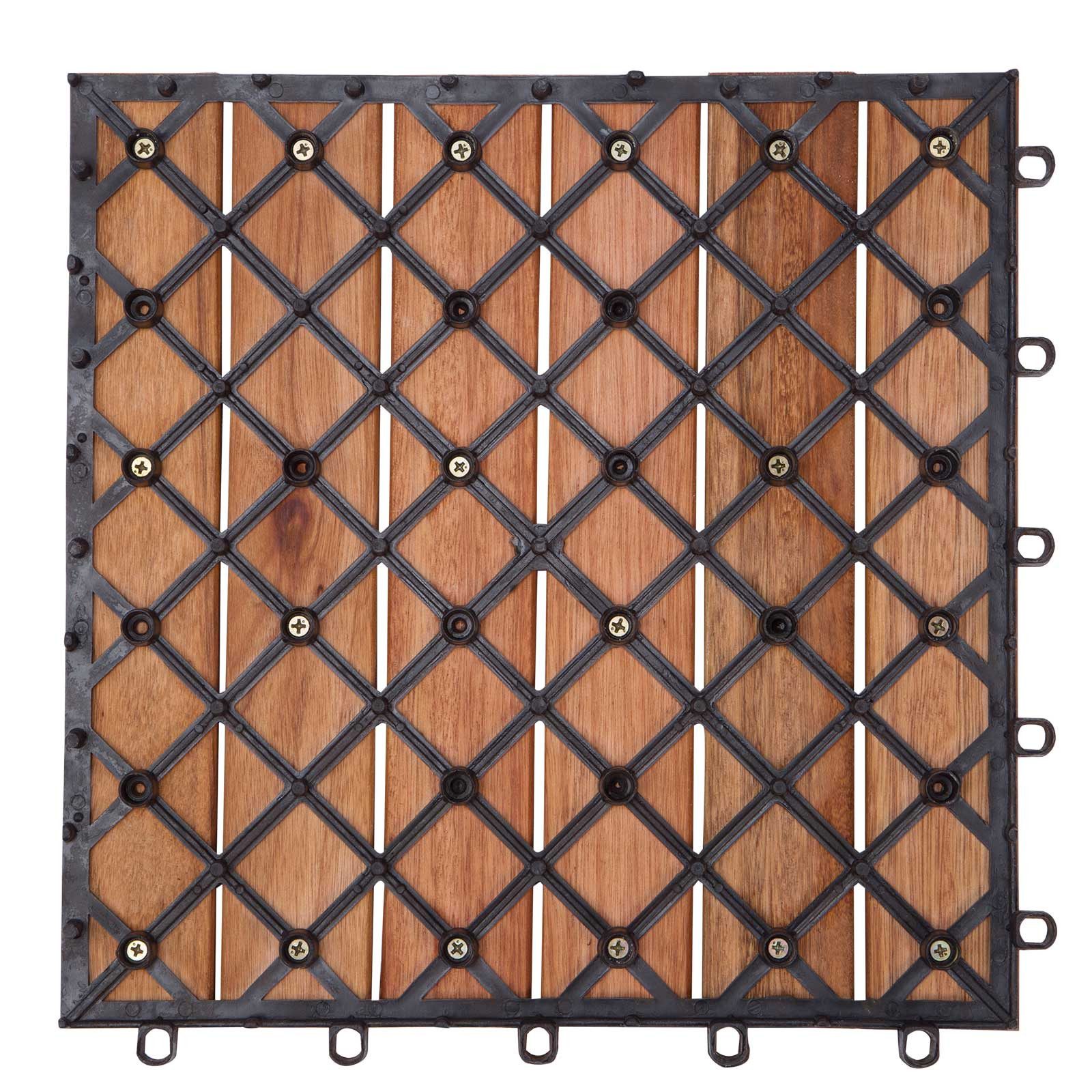 Deuba Holzfliesen 33x Eukalyptus