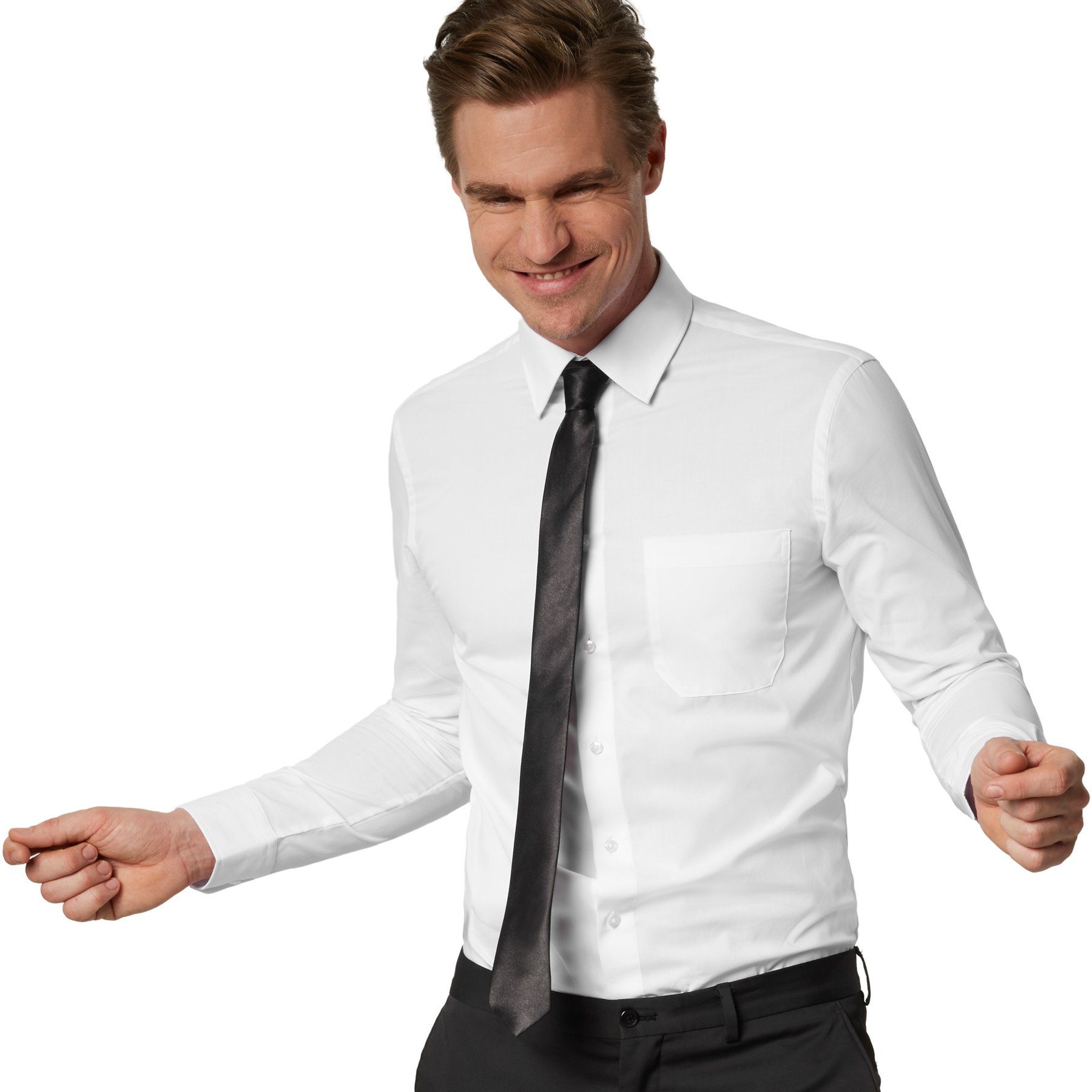 dressforfun Kostüm Einfarbige Krawatte, Schmale Unisex-Krawatte in Einheitsgröße