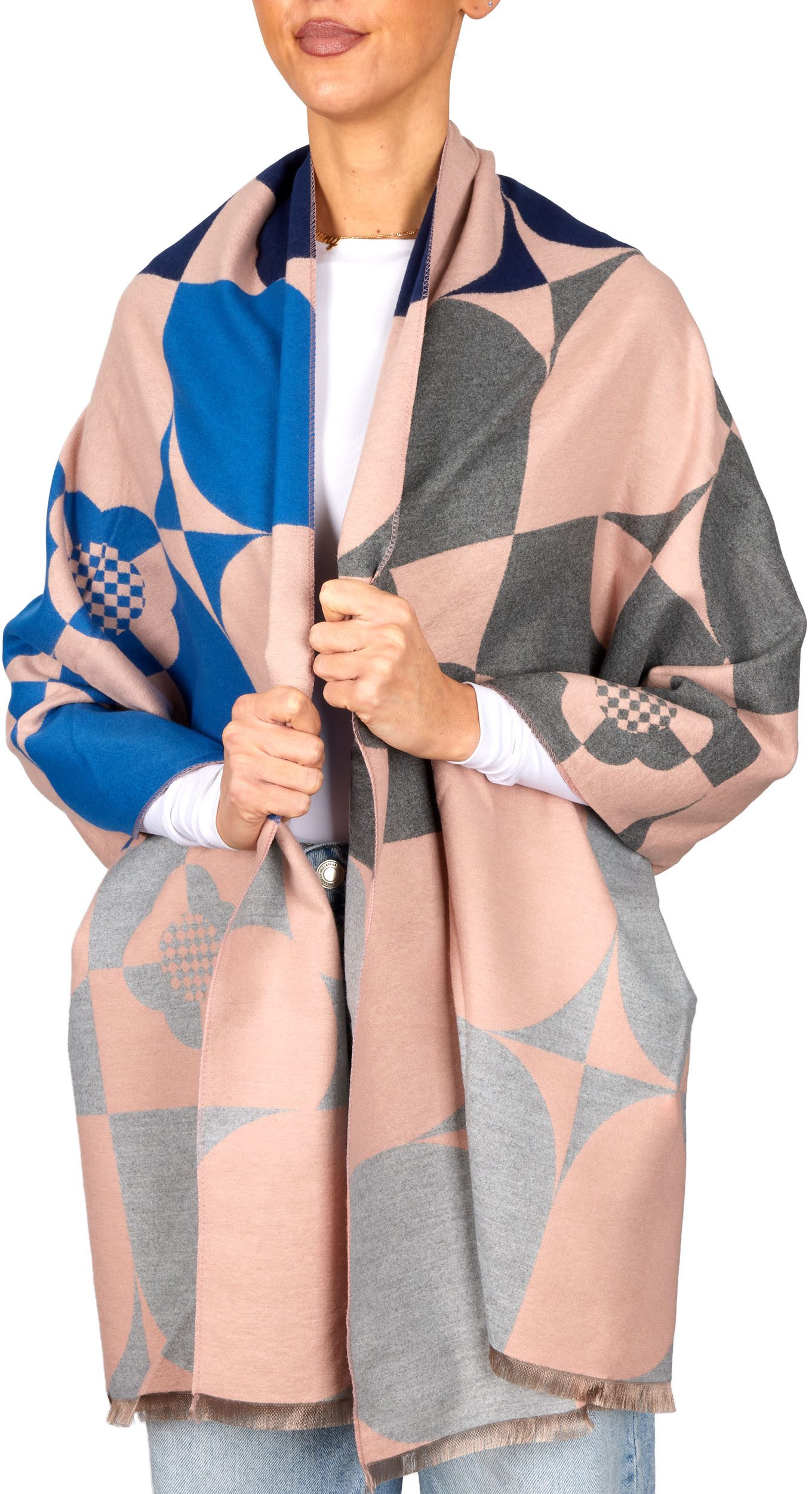 BRUBAKER Schal Cashmirillo Damen Schal mit Modernem Muster - 70 x 200 cm - Warm, (Oversized Schal für Herbst und Winter, 1-St), Kuschelig mit weichem Kaschmir-Gefühl - Damenschal Winterschal