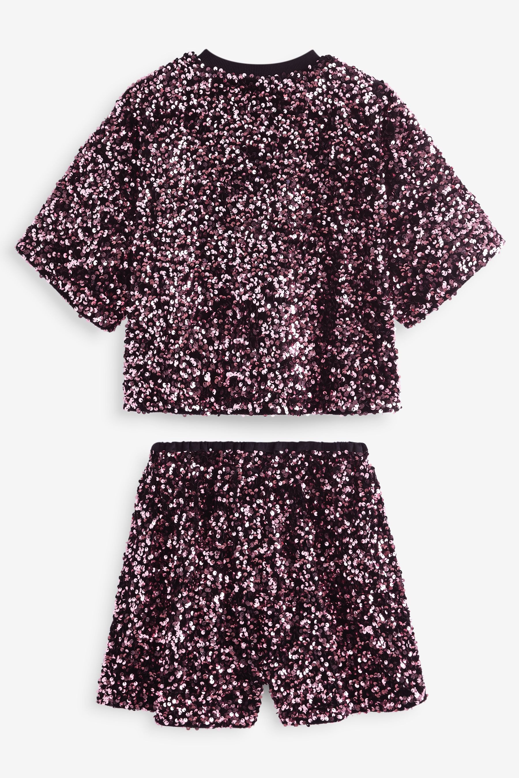 Next T-Shirt & Shorts Pailletten-Oberteil und günstig online kaufen