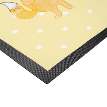 Fußmatte Waldtiere Aloha - Gelb Pastell - Geschenk, Motivfußmatte, süße Tiermo, Mr. & Mrs. Panda, Höhe: 0.5 mm