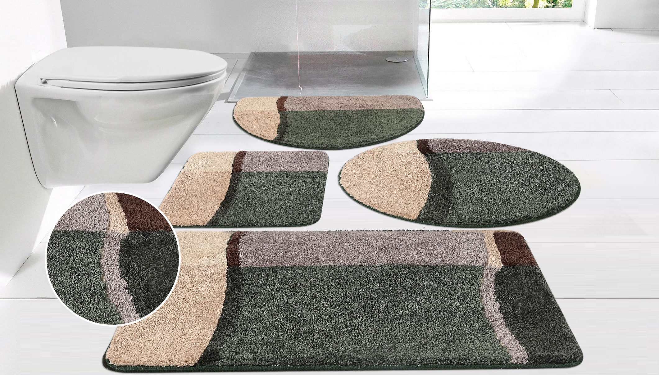 my home Badematte Belio, Badvorleger, Badezimmer Teppich, Höhe 20 mm, rutsc günstig online kaufen