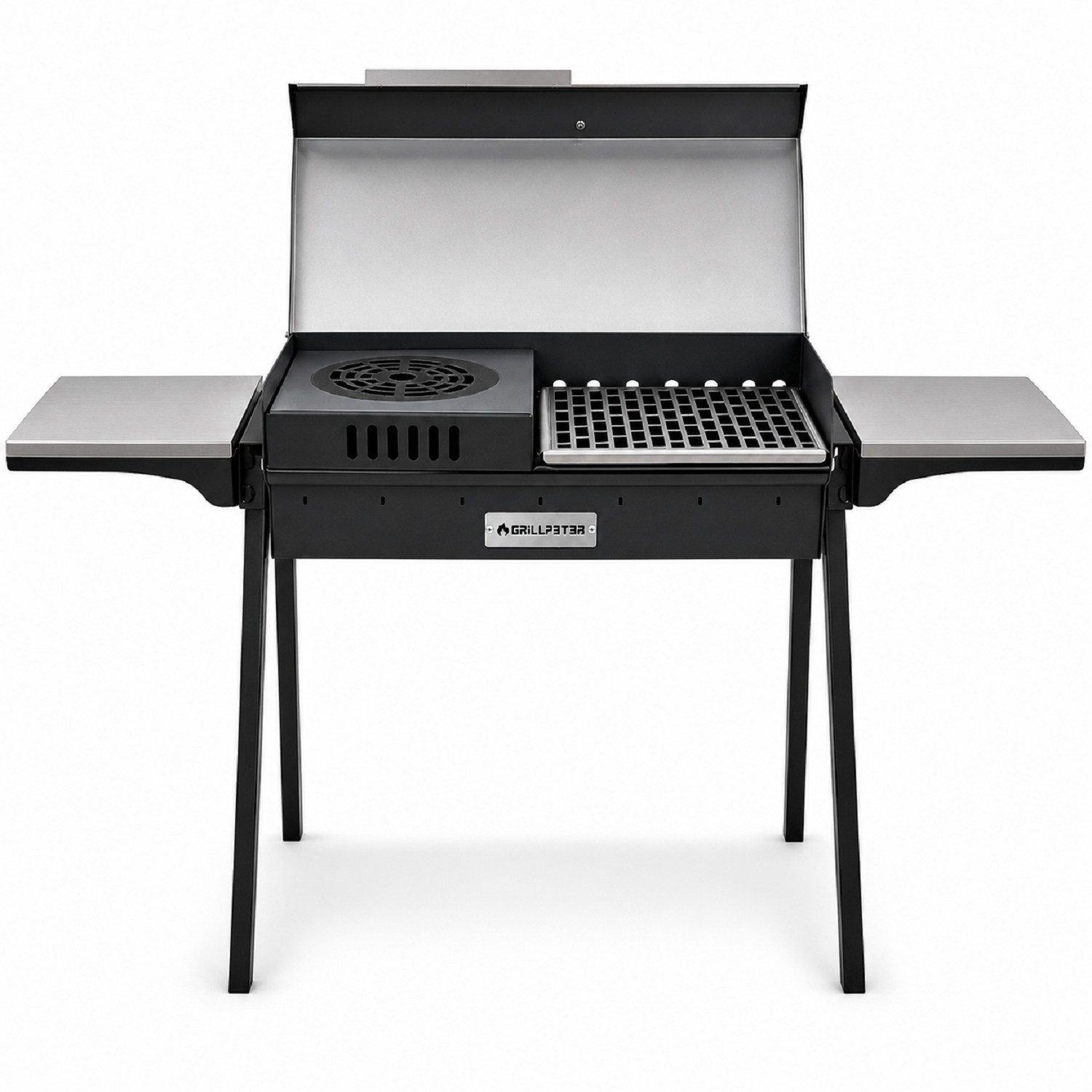 Grillpeter Holzkohlegrill Mangal Bulat 70 Schaschlikgrill 3mm Stahl Komplettset