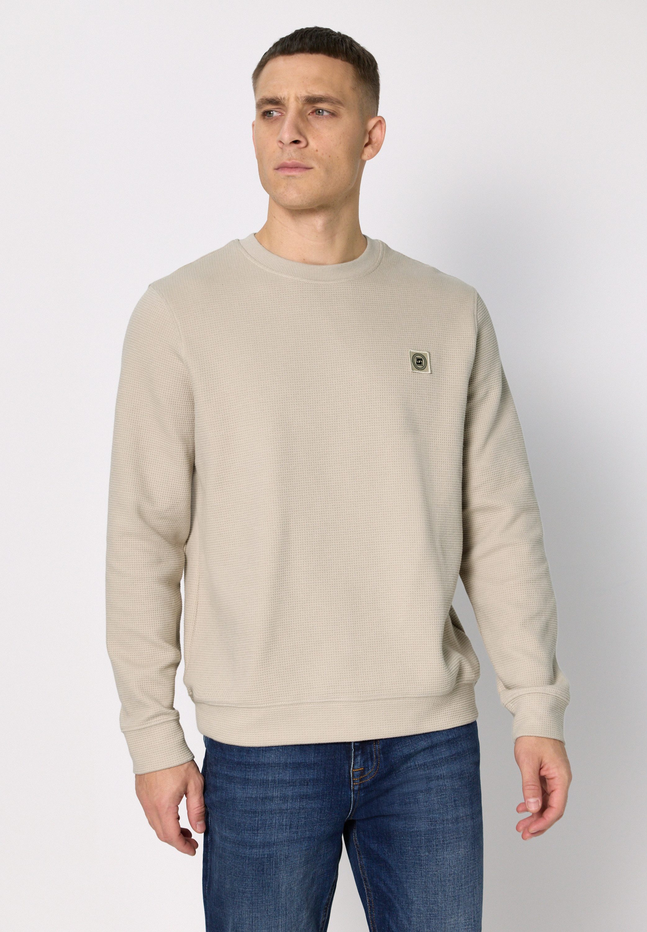 STREET ONE MEN Sweatshirt mit 3D Struktur
