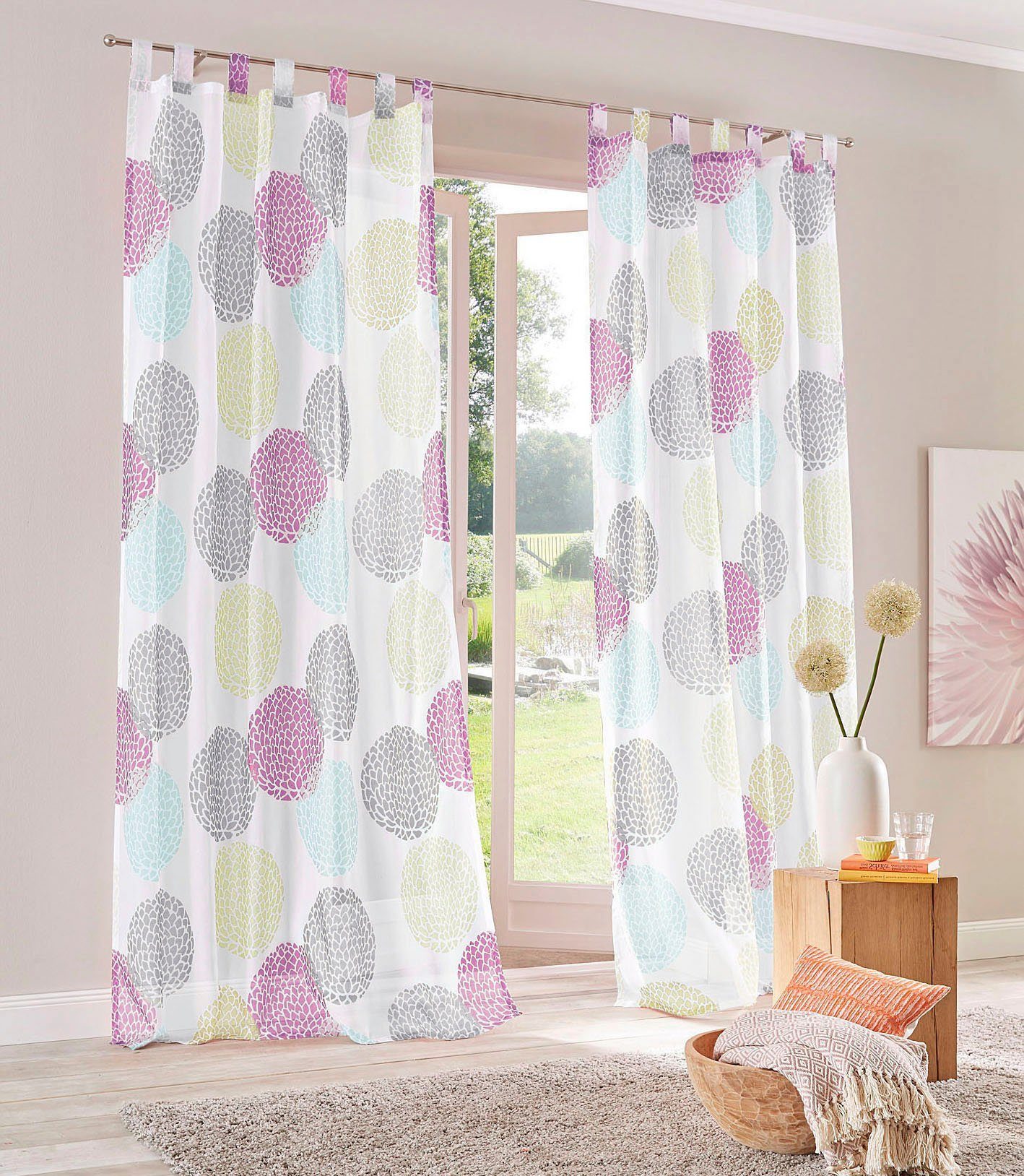 my home Gardine Belem (1 St), Schlaufen, transparent, Voile, 1 oder 2 Schal günstig online kaufen