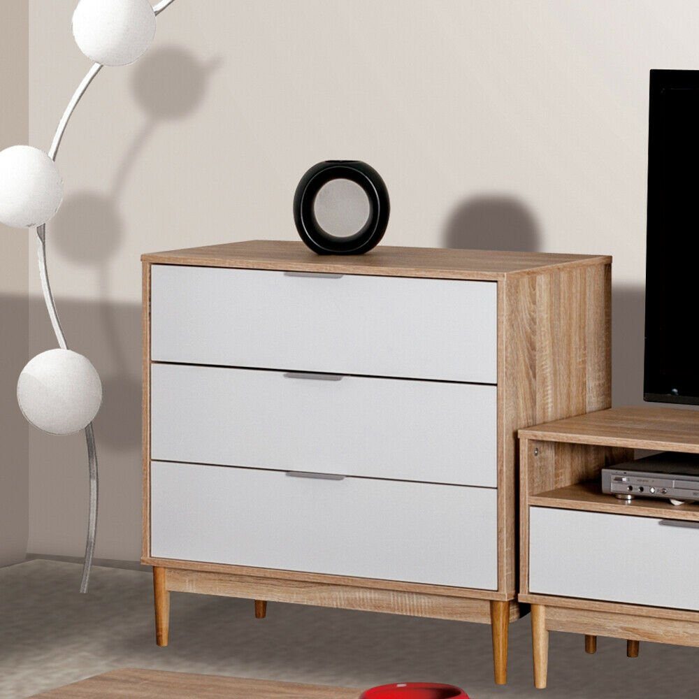 style home Nachtkommode, Sideboard Nachttisch, 3 Schubladen, Holz, MDF,  Weiß online kaufen | OTTO